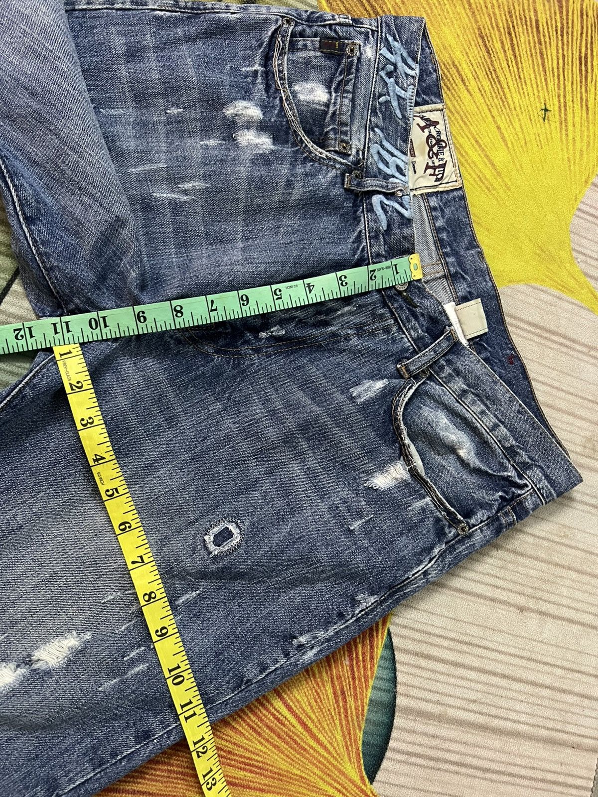 Abercrombie & Fitch 💥Flare💥Abercrombie & Fitch Distressed Faded Jean Size US 33 - 4 Thumbnail