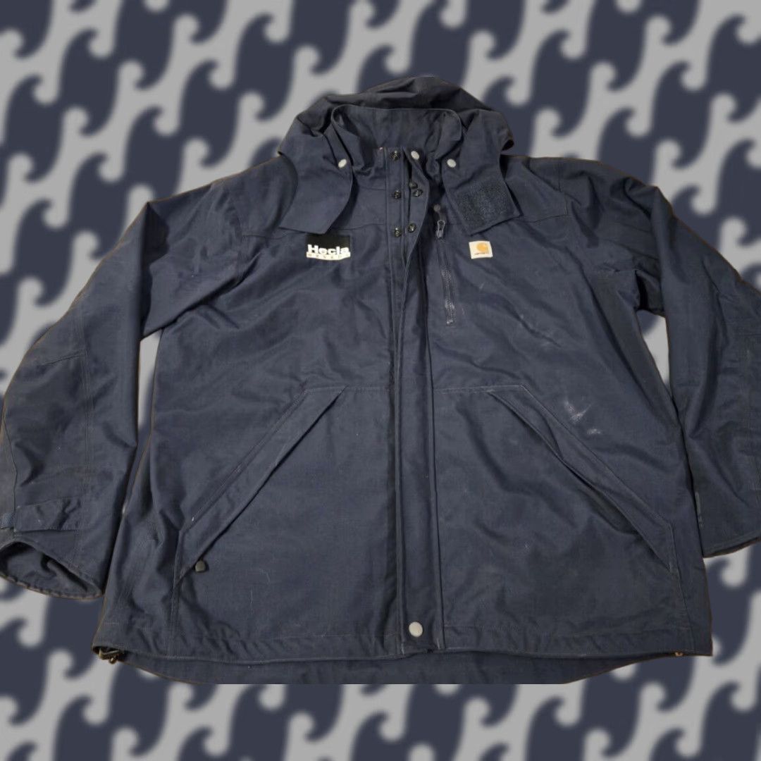 Carhartt Carhartt Shoreline Storm Defender Jacket Mens XLT Blue Hooded Full Zip J162 412 Size US XL / EU 56 / 4 - 1 Thumbnail