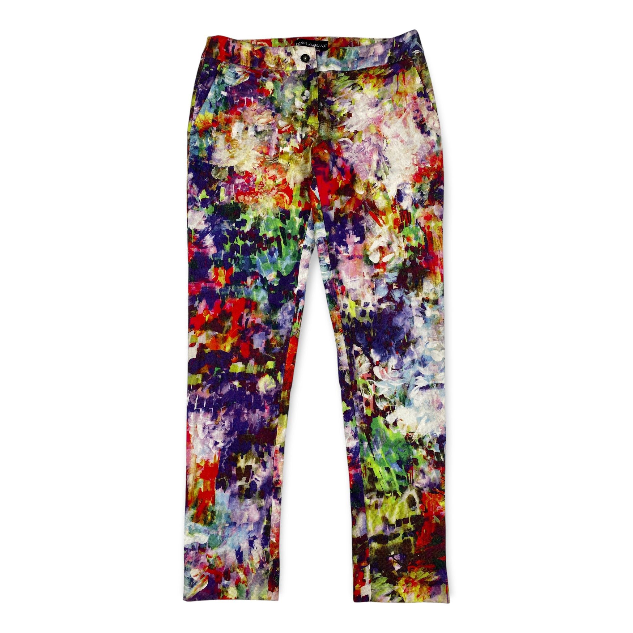 Dolce & Gabbana Multicolor Paint Splatter Print Jeans Size 30" / US 8 / IT 44 - 1 Thumbnail