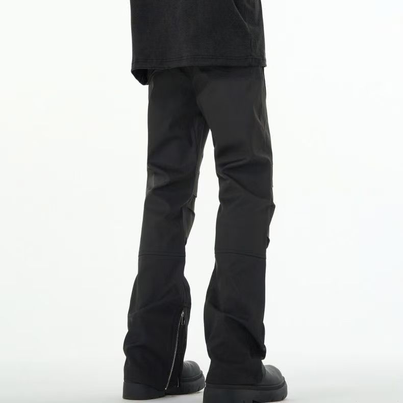 Japanese Brand × Vintage Casual Black Micro Flare Pleated Work Trousers Size US 32 / EU 48 - 2 Thumbnail