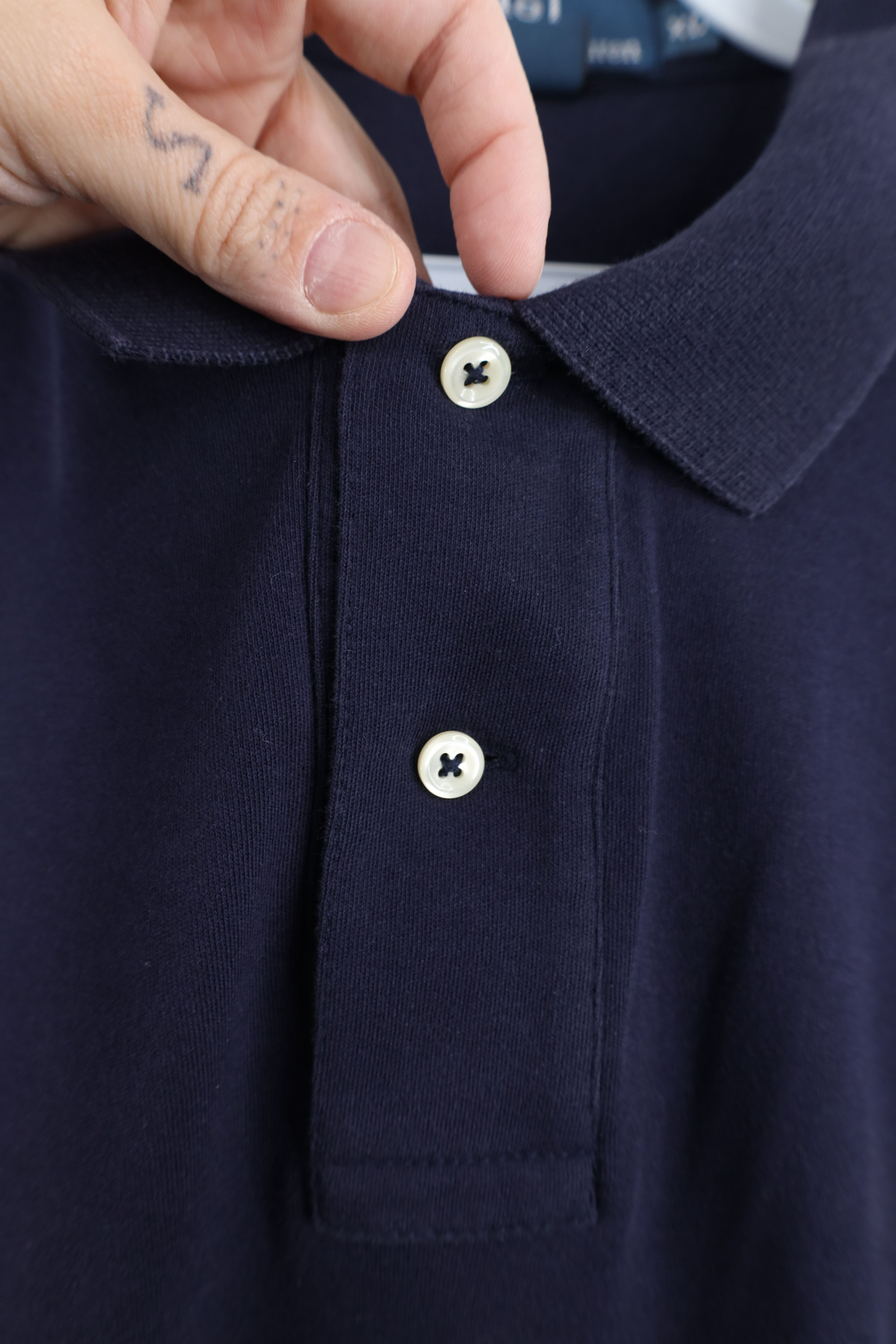 Ralph Lauren Vintage 90s Ralph Lauren Cotton Long Sleeve Rugby Polo Blue Size US XL / EU 56 / 4 - 5 Thumbnail