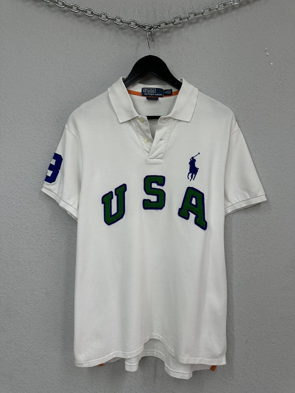 Polo Ralph Lauren Vintage Polo Ralph Lauren USA Polo T-shirt Avantgarde Y2K Size US L / EU 52-54 / 3 - 3 Thumbnail