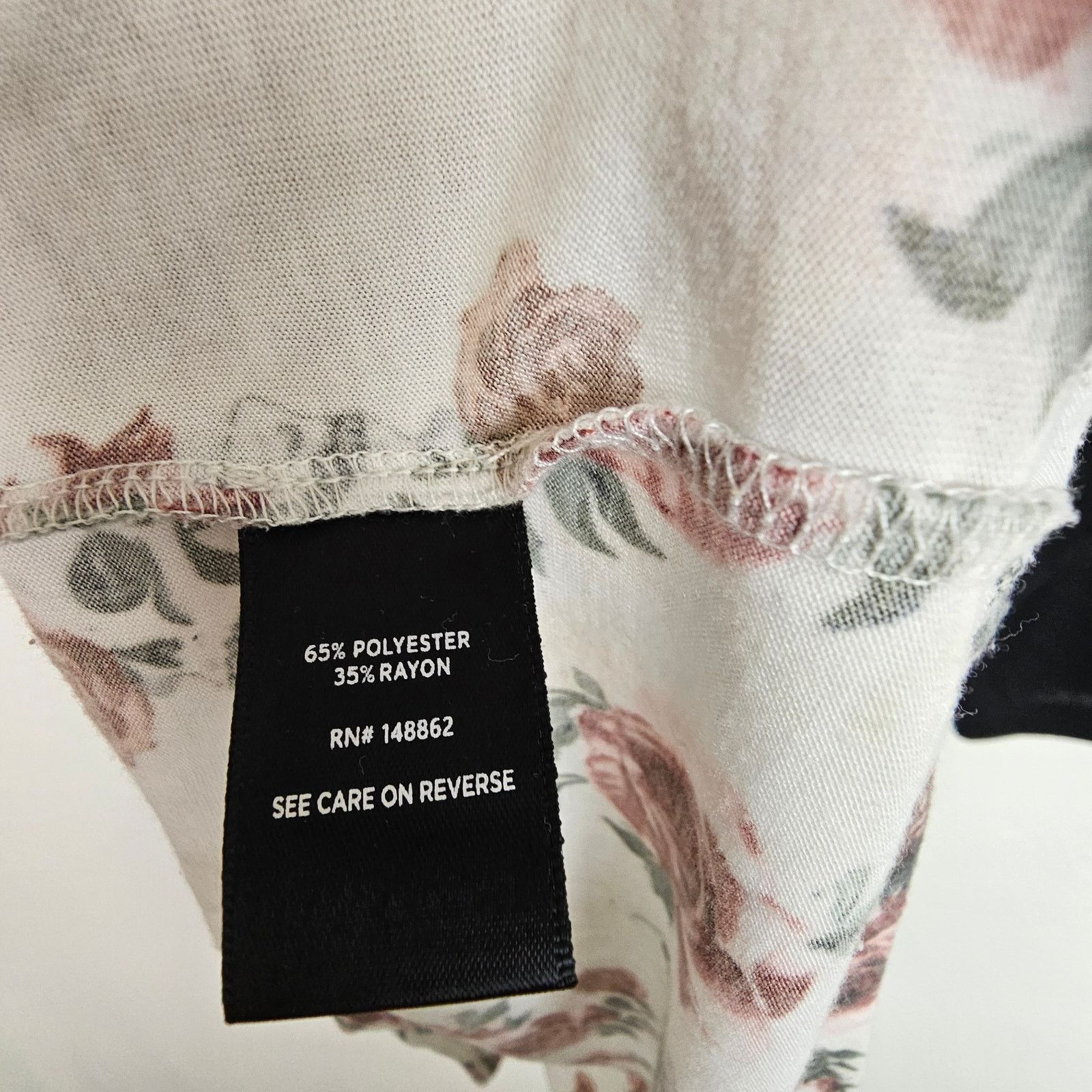 Corridor Torrid Blouse Skull Floral Print Tshirt 3/4 Sleeve Round 3X Size 3XL / US 20-22 - 7 Thumbnail