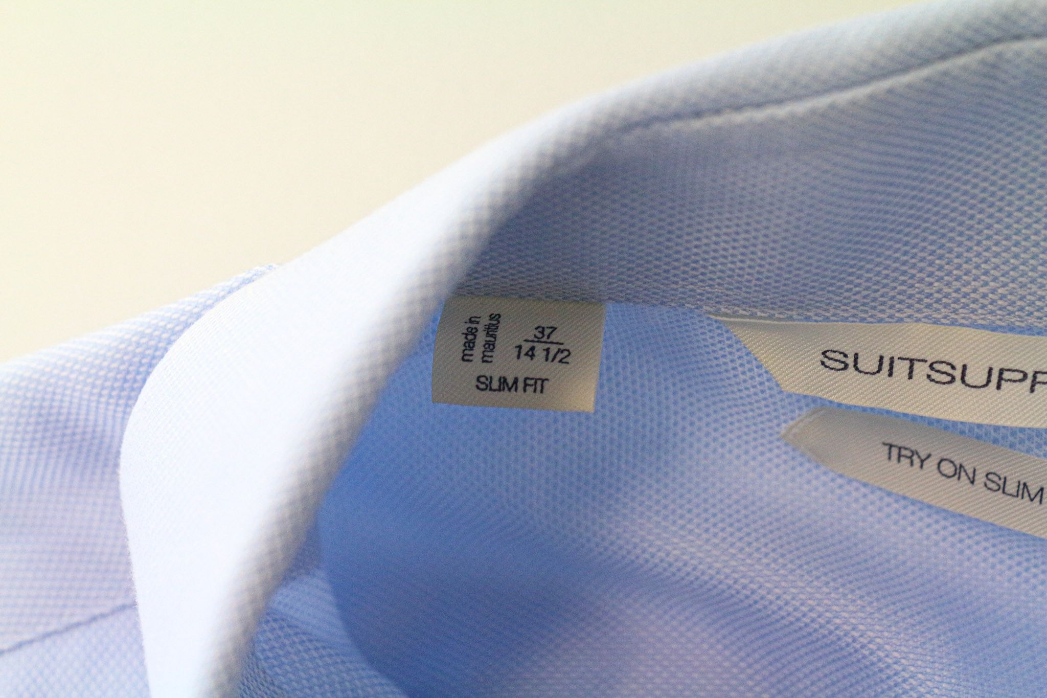Suitsupply 37/14 1/2 Slim Fit Blue Cotton Button-Up Shirt 79361 Size 38R - 5 Thumbnail