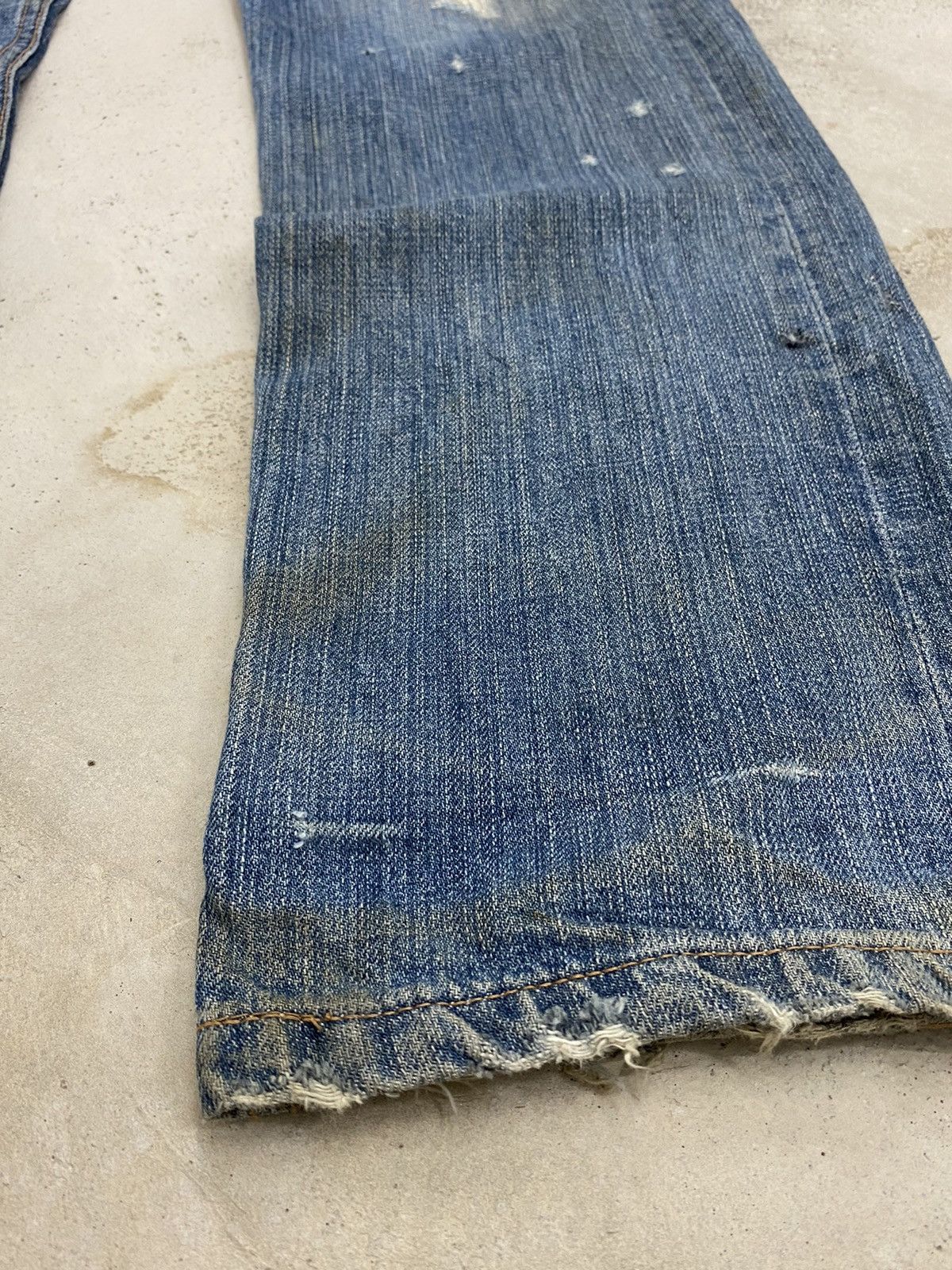Le Grande Bleu (L.G.B.) Vintage Purete Japan Distress Uruboros Kofu Whisker Straight Size US 31 - 5 Thumbnail
