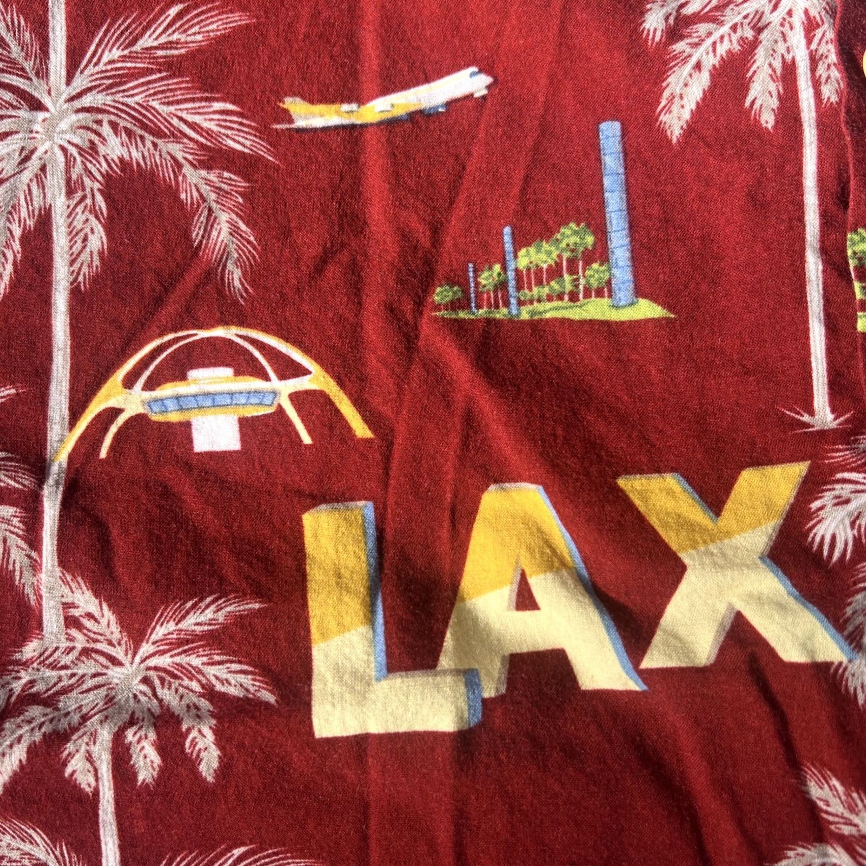 Vintage VINTAGE LAX Hawaiian Aloha Pocket Shirt 2XL JFF Uniforms Men Red Short Sleeve Button-Up Graphic Print Pocketed Collared Shirt Size US XXL / EU 58 / 5 - 4 Thumbnail