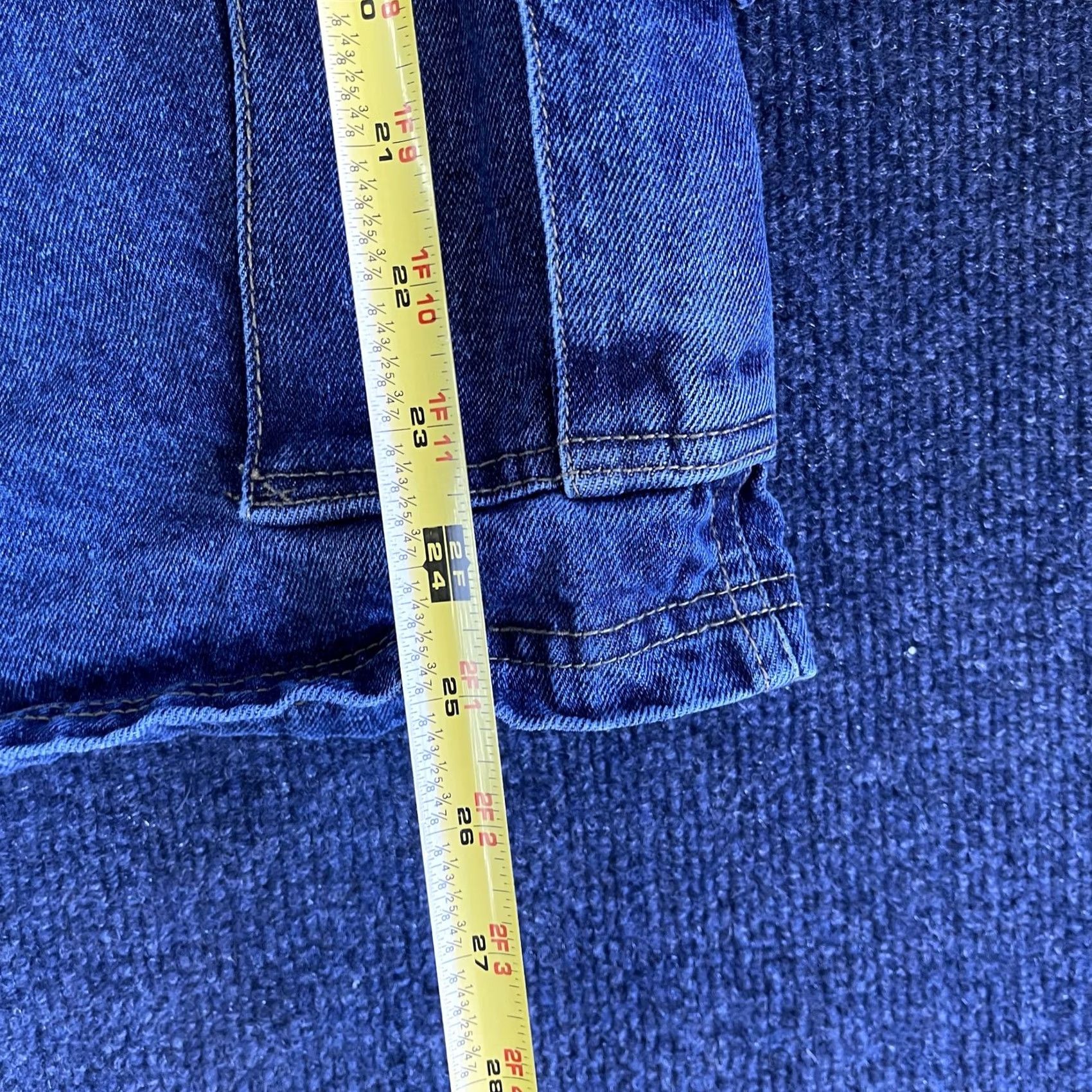 Vintage VINTAGE Sierra Blue Cargo Shorts Mens 42 Blue Denim Baggy Fit Utility 12" Inseam Size US 42 / EU 58 - 6 Thumbnail