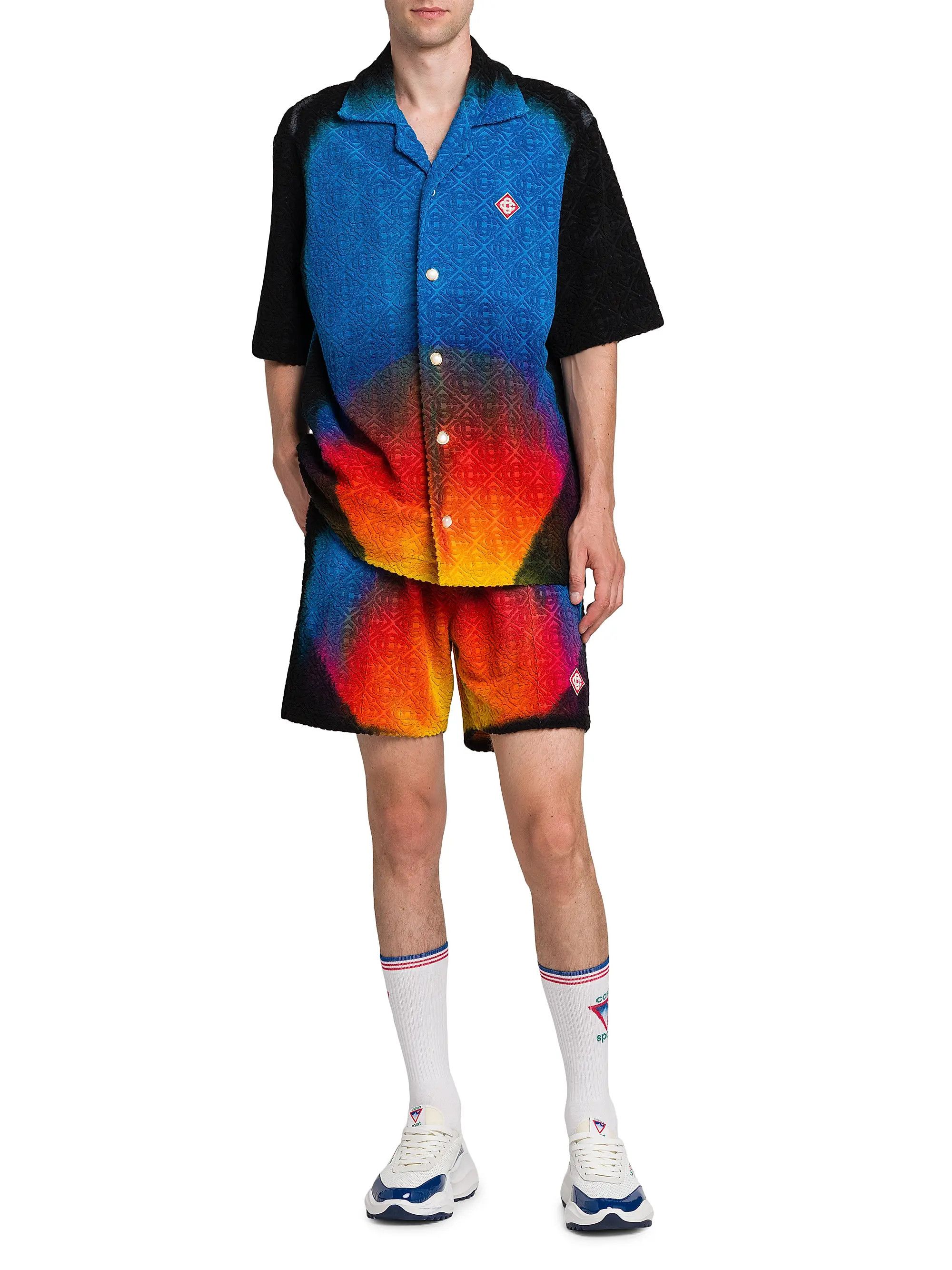 Casablanca os11x0725 Jacquard Monogram Shorts in Multicolor Size US 32 / EU 48 - 2 Thumbnail