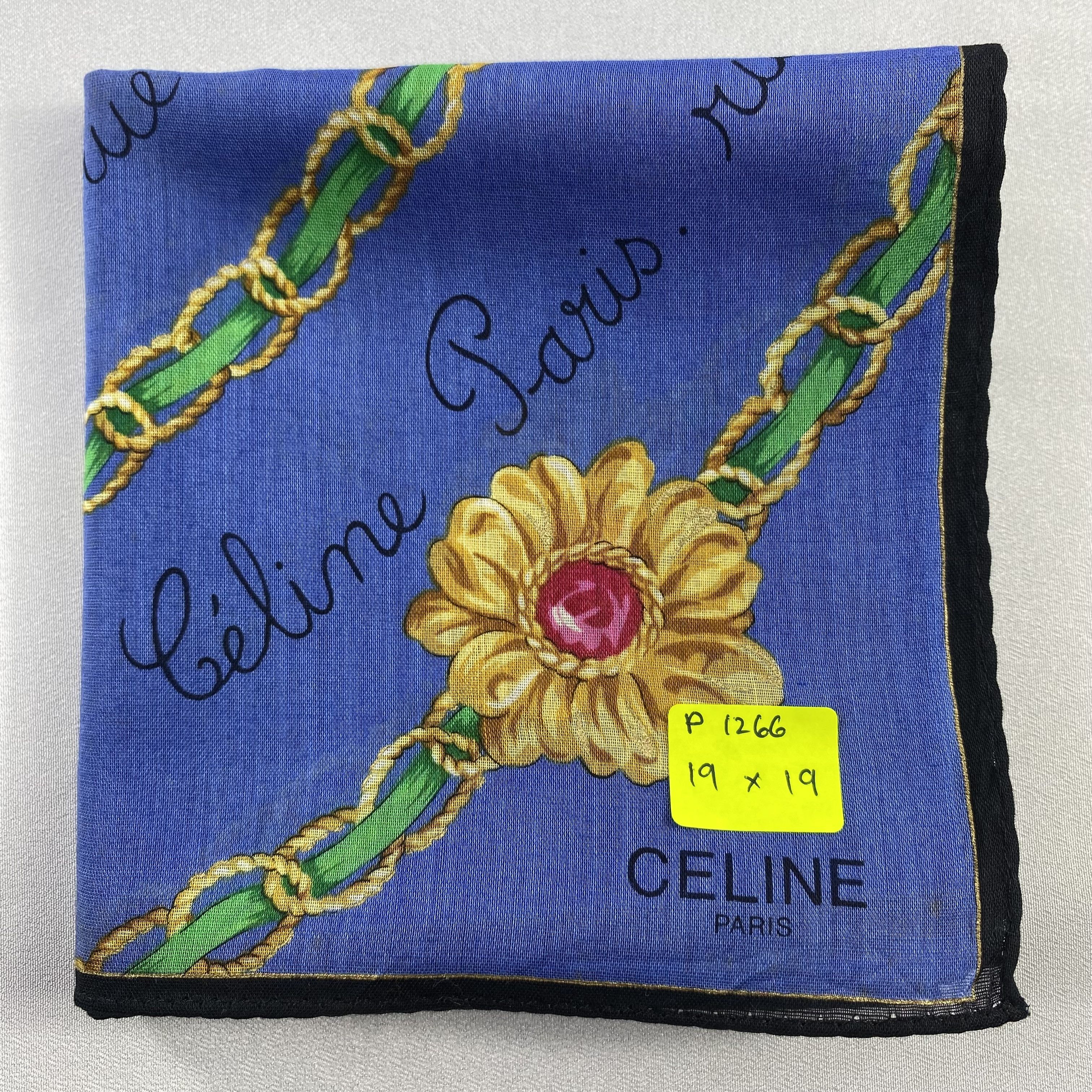 Celine × Vintage Celine Handkerchief / Neckerchief / Bandana-P1266 Size ONE SIZE - 5 Thumbnail