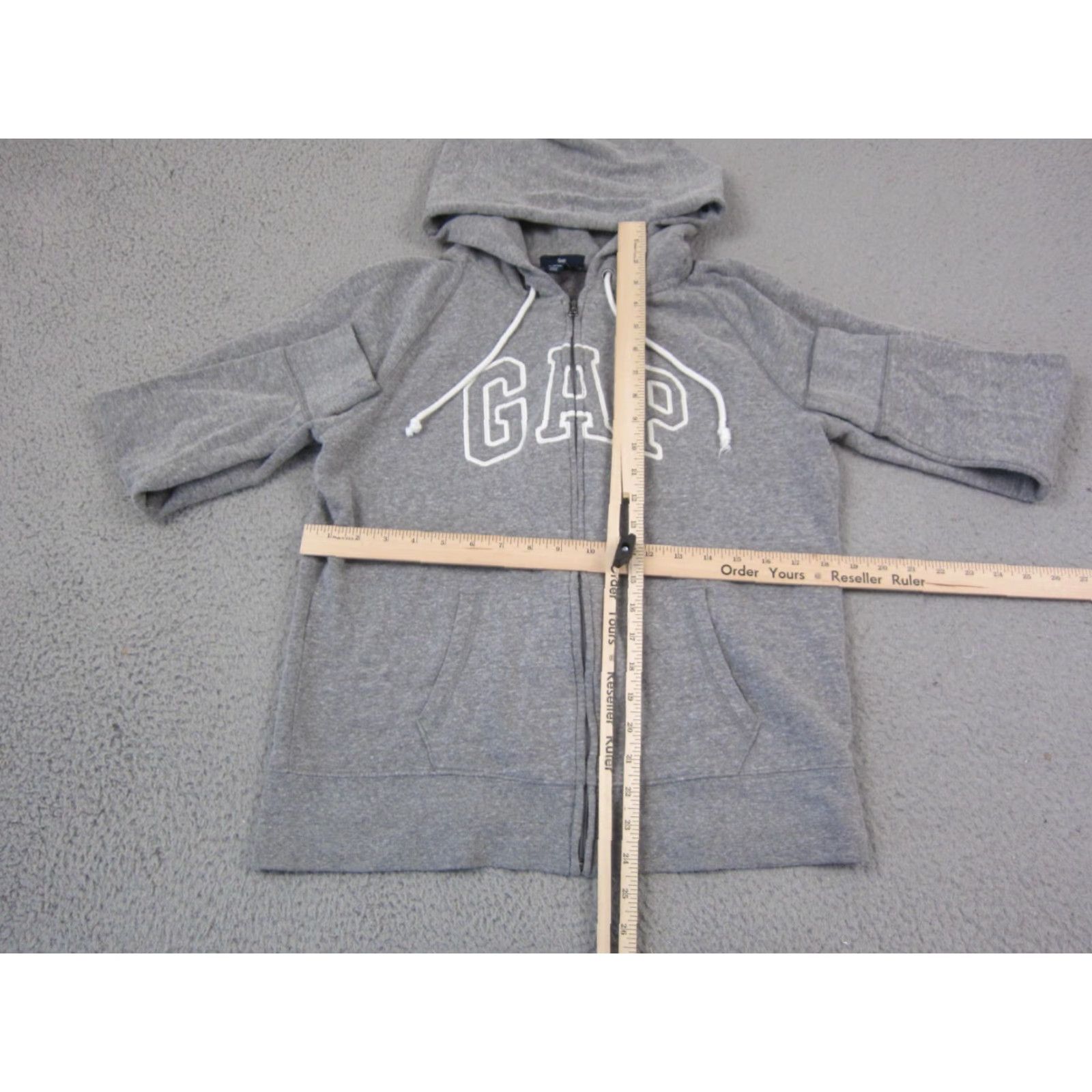 Gap GAP Hoodie Womens L Gray Logo Full Zip Fleece Sweatshirt Size L / US 10 / IT 46 - 6 Thumbnail