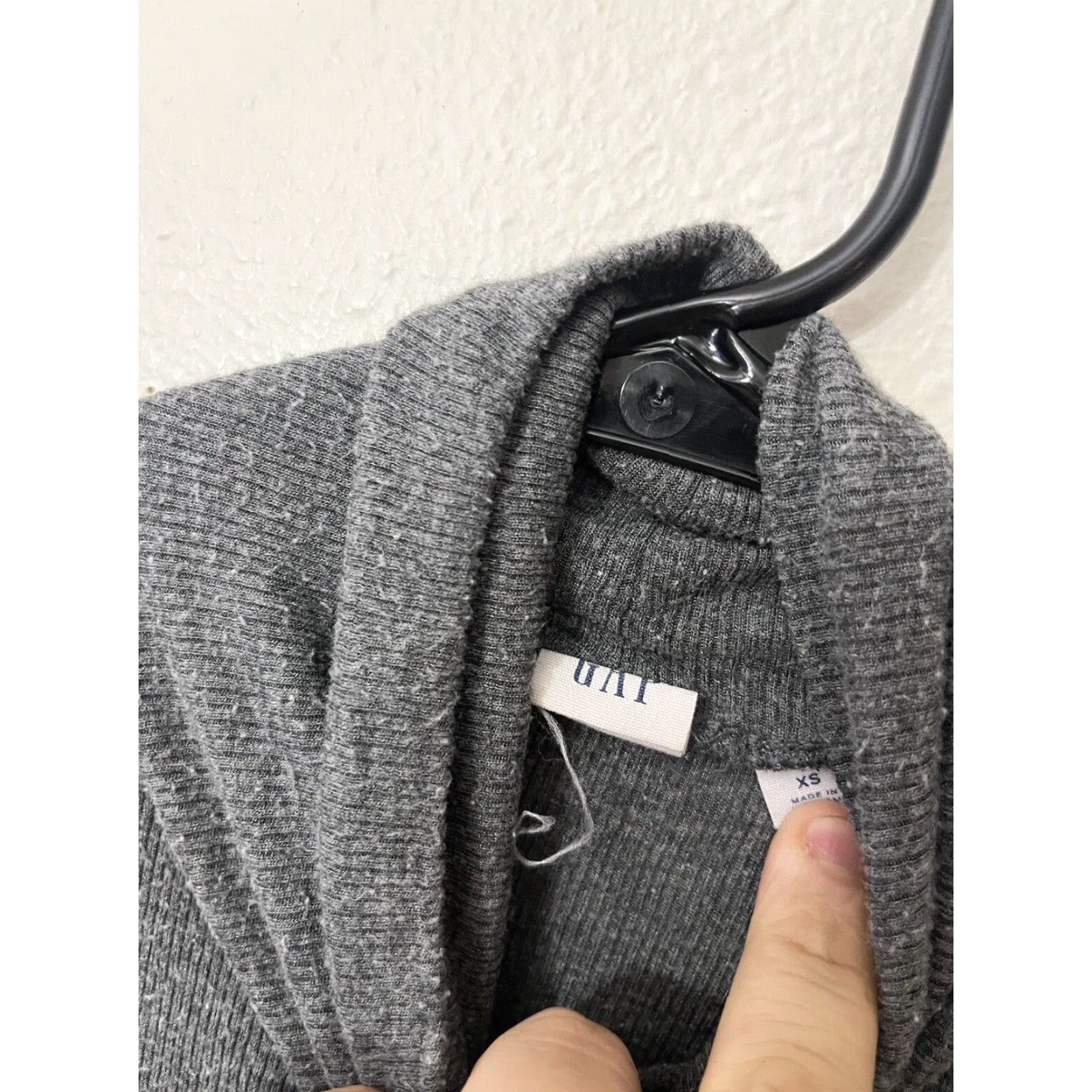 Gap GAP Women Sweater XS Gray Pullover Turtleneck Solid Lightweight Cotton Womens Size XS / US 0-2 / IT 36-38 - 3 Thumbnail