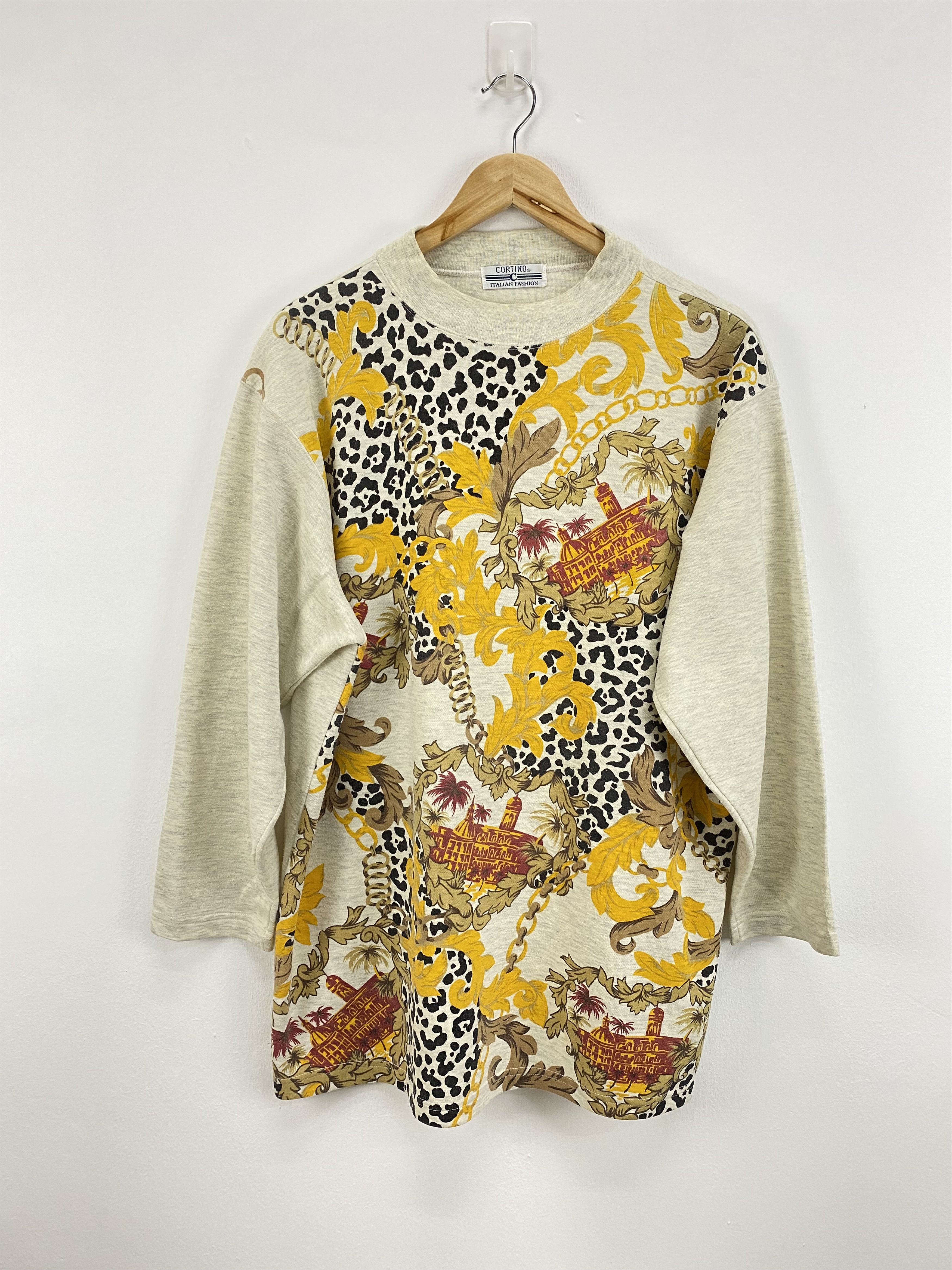Vintage Baggy Sweatshirt Cortino Italian Fashion Size XL / US 12-14 / IT 48-50 - 1 Thumbnail