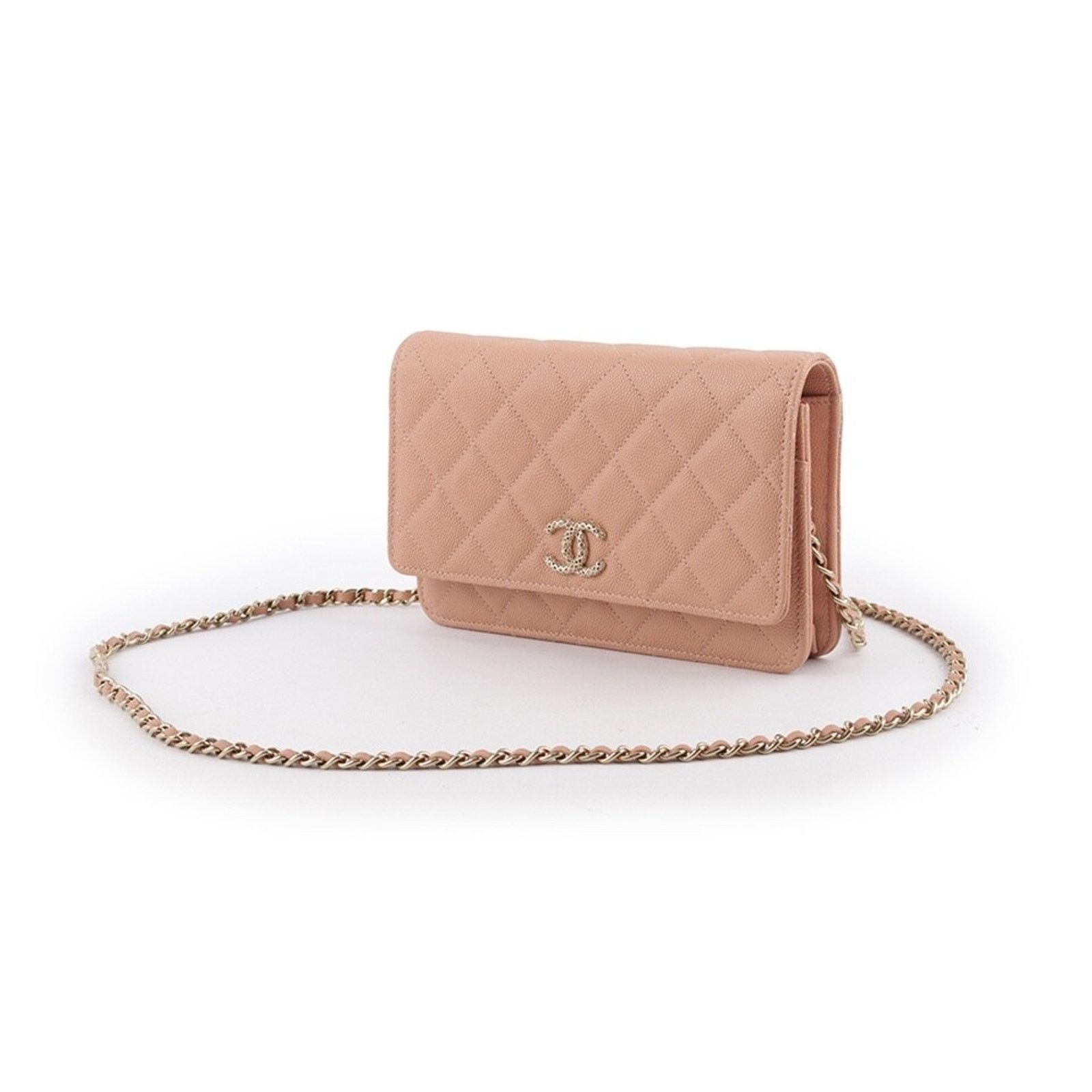 Chanel Chanel Wallet Chain WOC Gold CC Logo Shoulder Crossbody Bag Size ONE SIZE - 6 Thumbnail