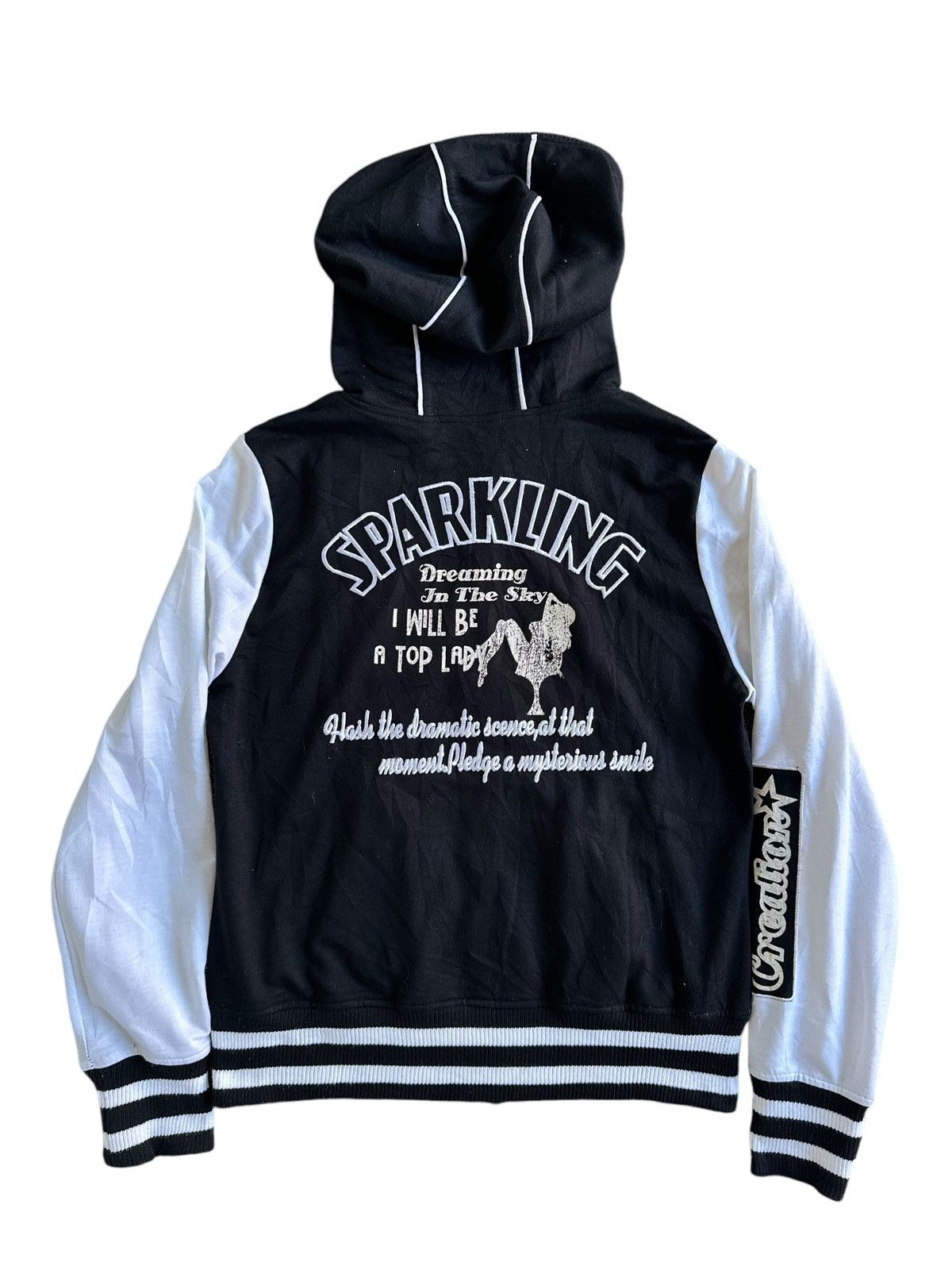 Hysteric Glamour 2000s DREAMING IN THE SKY VARSITY BUTTON HOODIE Size US M / EU 48-50 / 2 - 2 Thumbnail