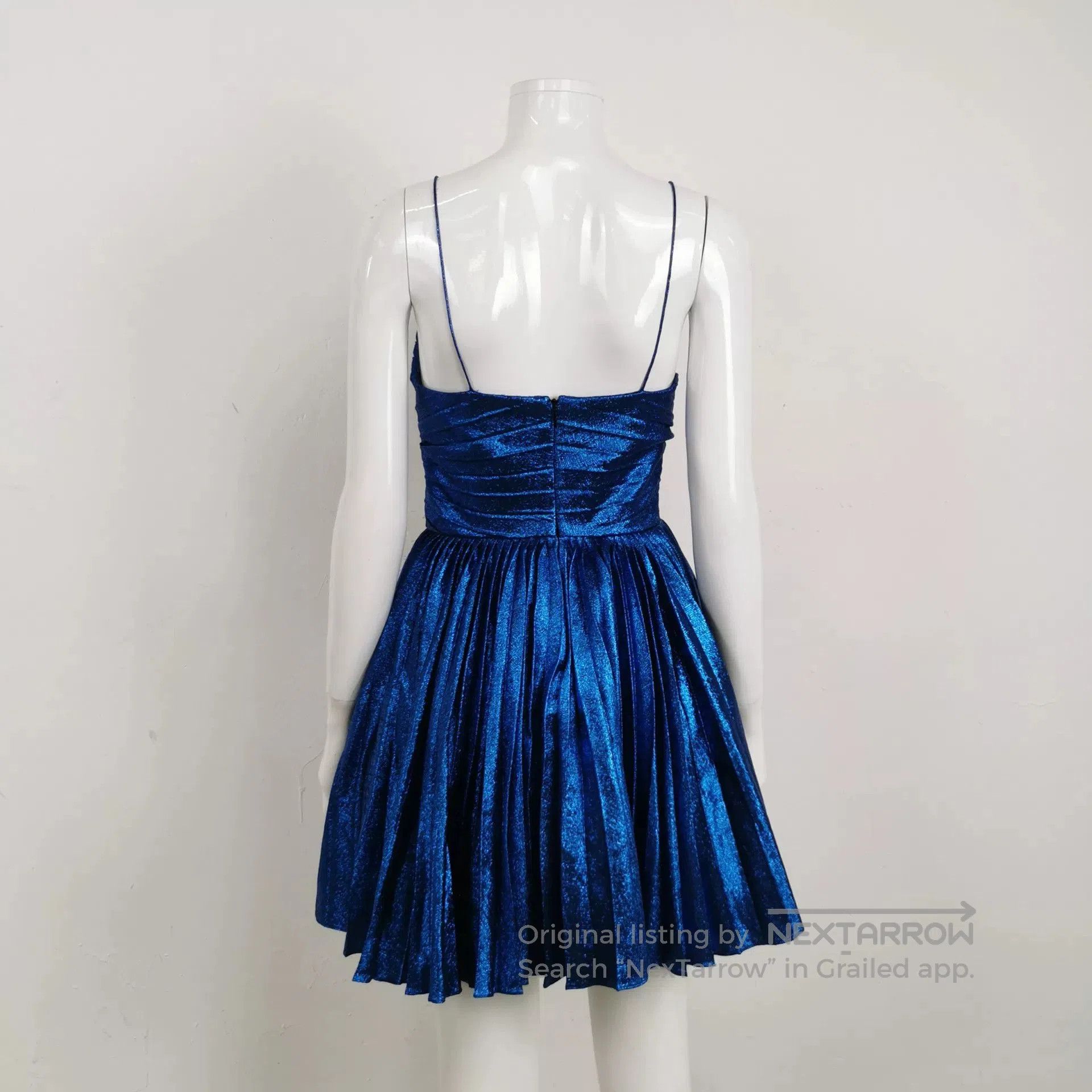 Saint Laurent Paris Saint Laurent Silk Blend Pleated Slip Dress. Size XS / US 0-2 / IT 36-38 - 2 Thumbnail