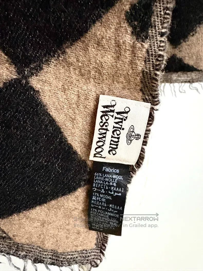 Vivienne Westwood Vivienne Westwood Brown and Black Saturn Diamond Weave Sca Size ONE SIZE - 4 Thumbnail