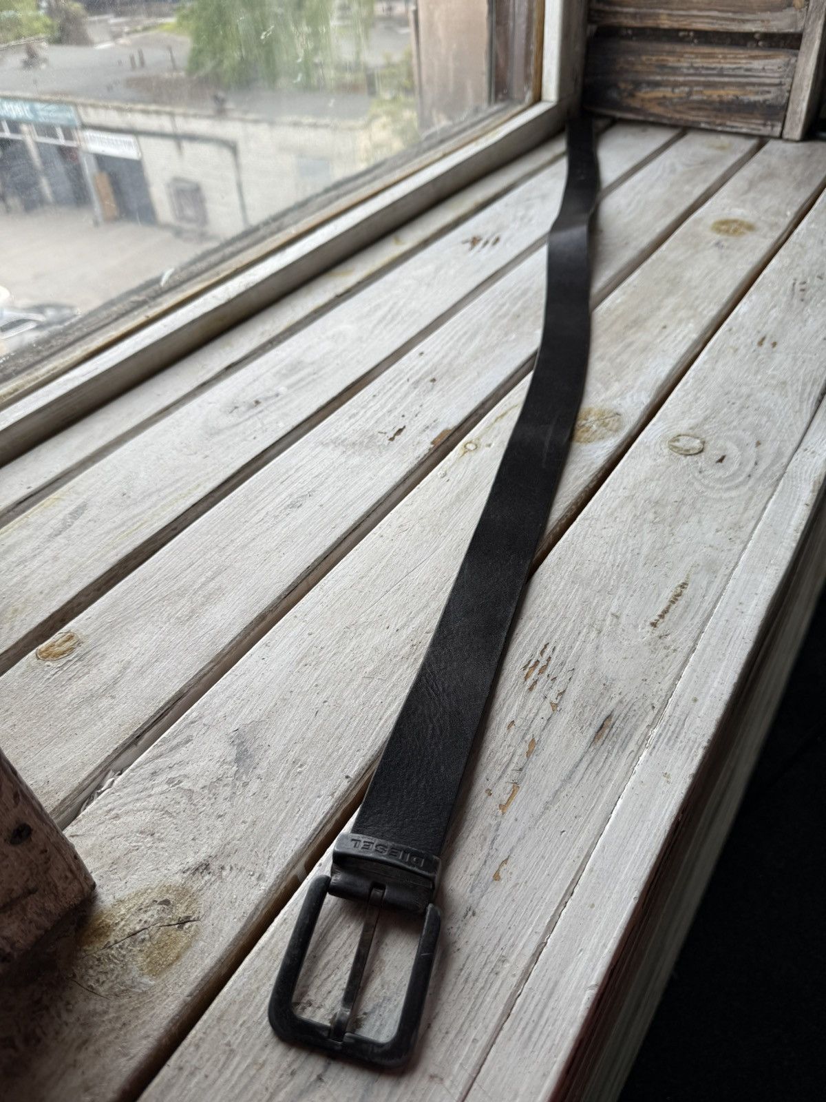 Diesel × Vintage Vintage DIESEL COWBOY metal logo Leather Belt Avant Garde Size ONE SIZE - 2 Thumbnail