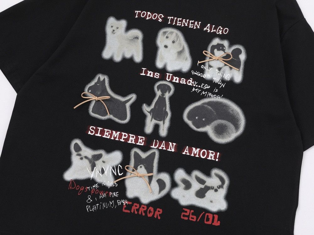 Japanese Brand Men's Hip-Hop Casual T-Shirt with Cartoon Cat Print Size US M / EU 48-50 / 2 - 4 Thumbnail