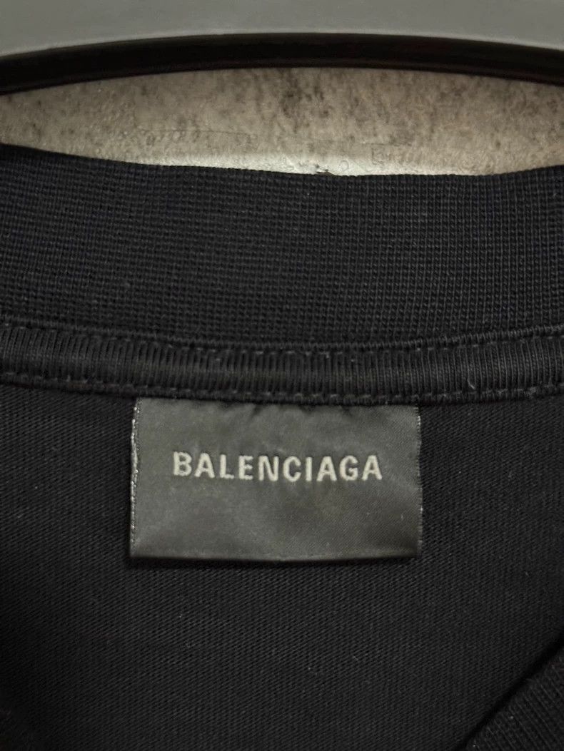 Balenciaga Balenciaga Short Sleeve T-Shirt, Size XL, Black, Dripping Size US XL / EU 56 / 4 - 3 Thumbnail