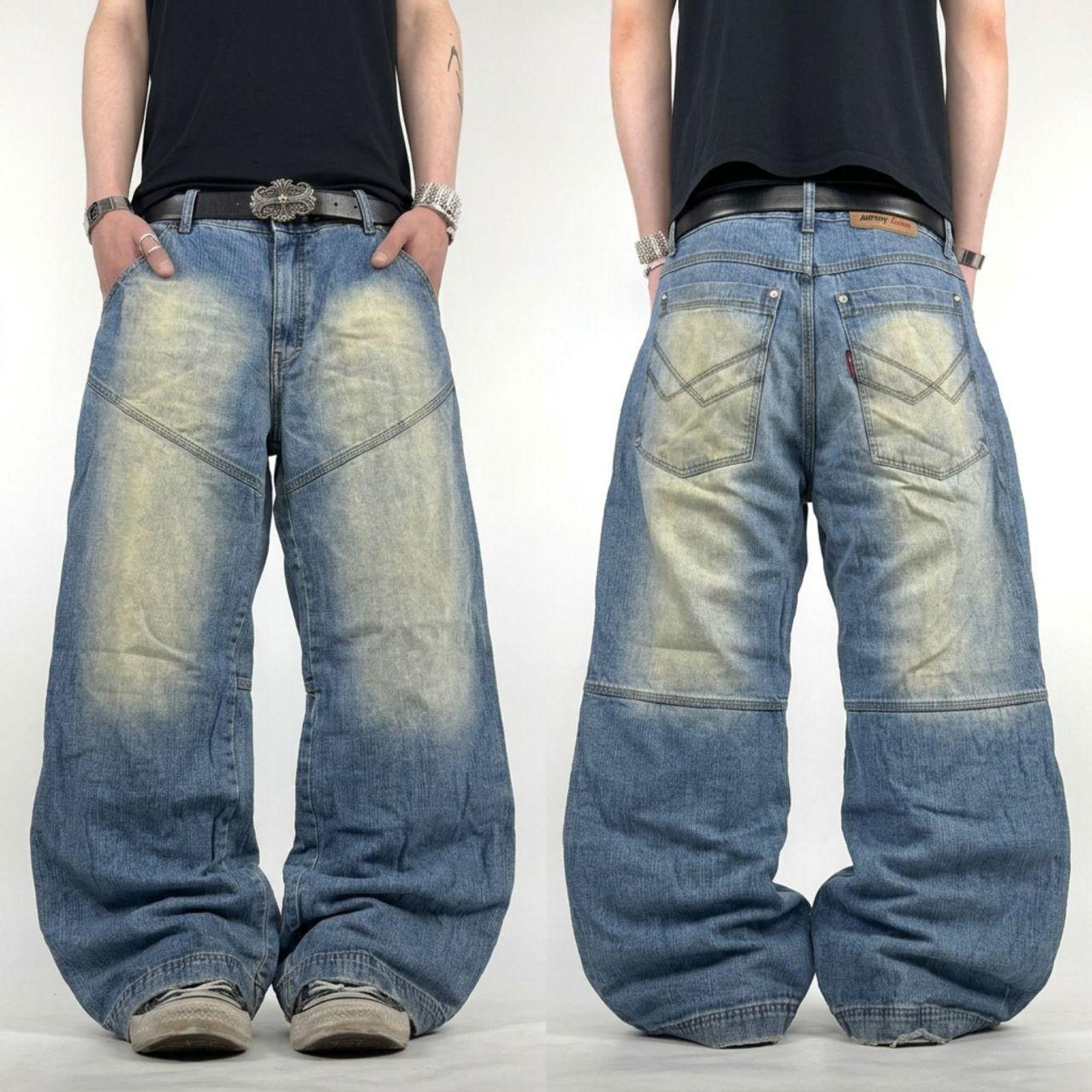 Akademiks × Vintage Crazy Vintage Y2K Baggy Jeans Faded JNCO