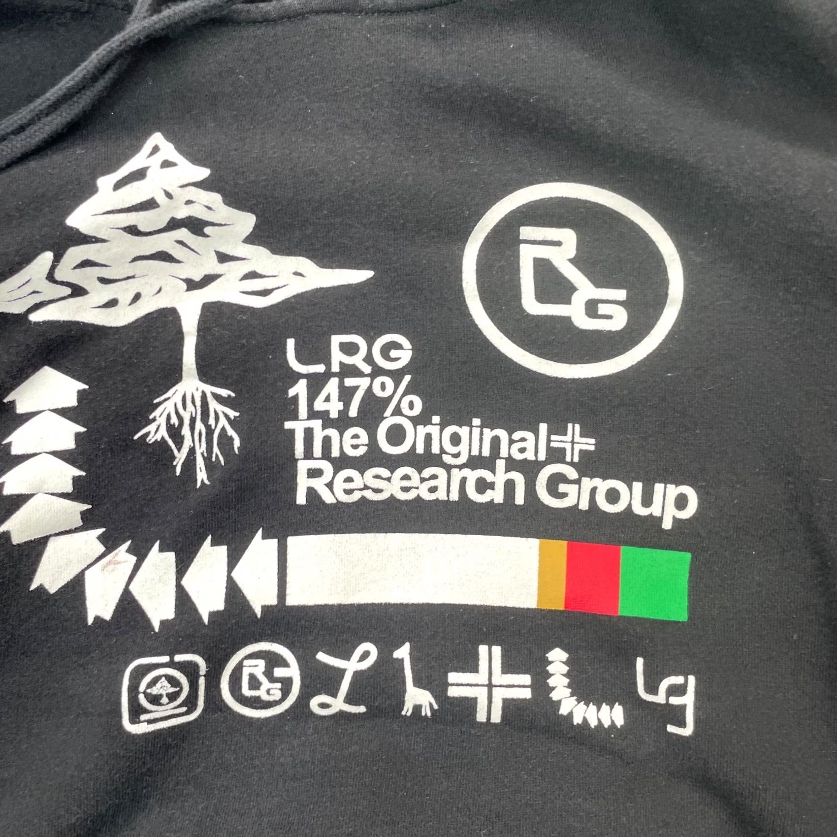 Vintage VINTAGE LRG Hoodie Mens M Black Pullover Streetwear y2k 2000s Graphic Print Hooded Pockets Logo Nike? Size US M / EU 48-50 / 2 - 5 Thumbnail
