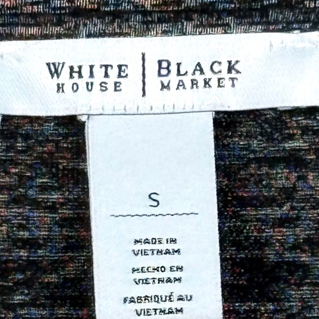White House Black Market White House Black Market T-Shirt Womens Small V-Neck Long Sleeve Metallic Shimmer Space Dye Gray Black Size S / US 4 / IT 40 - 4 Thumbnail