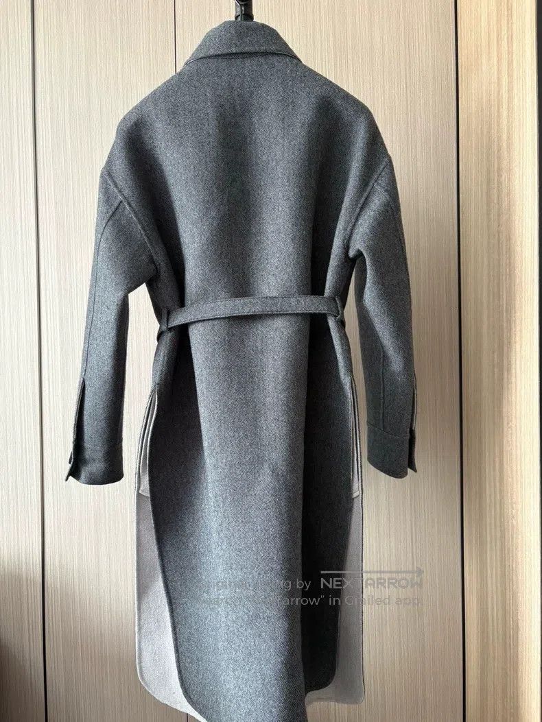 Fendi Fendi Women's Wool Coat Smoky Gray Size XS / US 0-2 / IT 36-38 - 2 Thumbnail