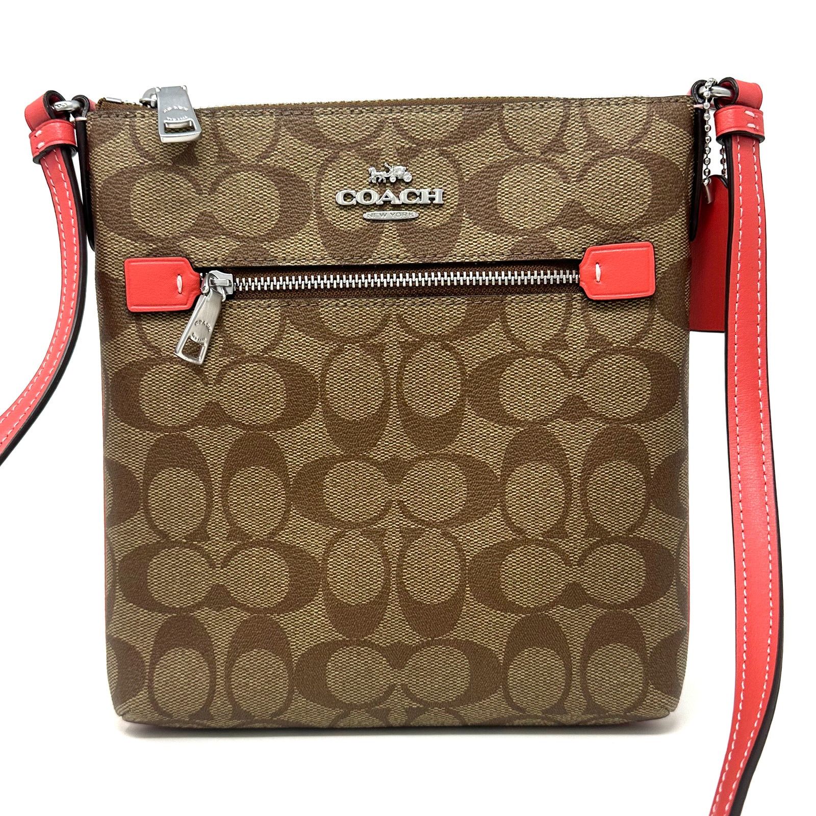 Coach Coach Mini Rowan File Bag Signature Canvas Khaki CF340 Size ONE SIZE - 1 Thumbnail