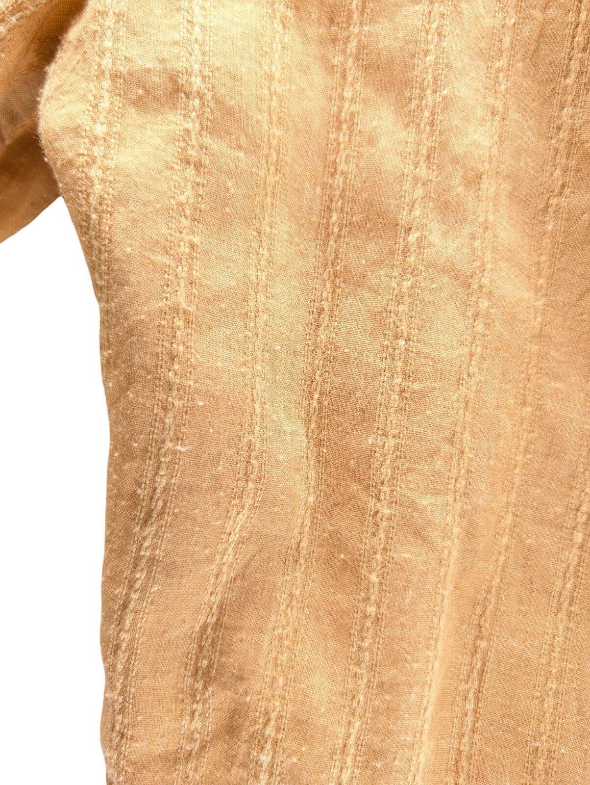 14th Addiction Addie Blouse Women Small (S) Tie Front Long Sleeve Mustard Size S / US 4 / IT 40 - 5 Thumbnail