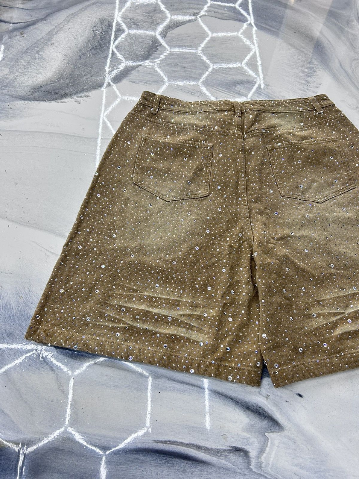 Vale Vale Tan Sandstorm Crystal Jean Shorts Size 36 Size US 36 / EU 52 - 11 Thumbnail