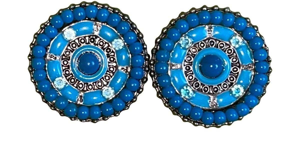 Anthropologie Anthropologie Lena B. Vintage Turquoise Earrings Size ONE SIZE - 1 Thumbnail