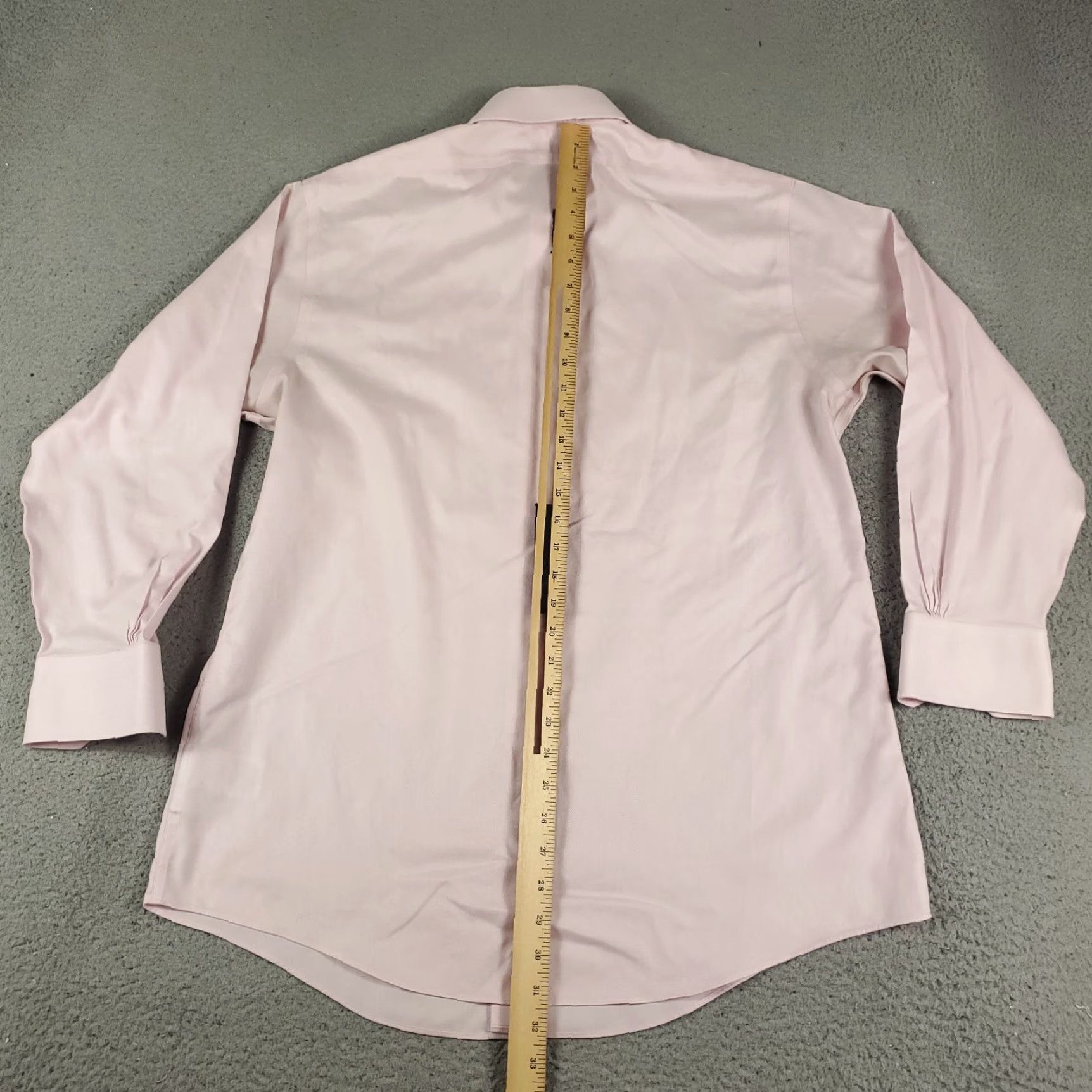 Brooks Brothers VINTAGE Brooks Brothers Dress Shirt Mens Size 16.5 Pink Cotton Business Casual Long Sleeve Button Up Size 42R - 5 Thumbnail
