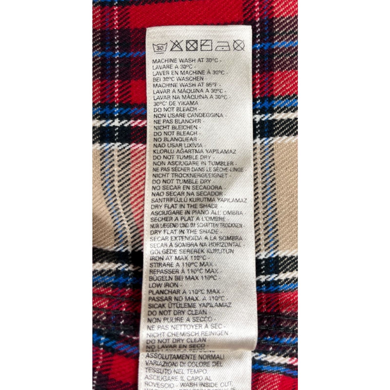 Diesel Diesel Men’s Button-Up Flannel Shirt Plaid Size M Red Cotton Winter Streetwear Casual Size US M / EU 48-50 / 2 - 7 Thumbnail