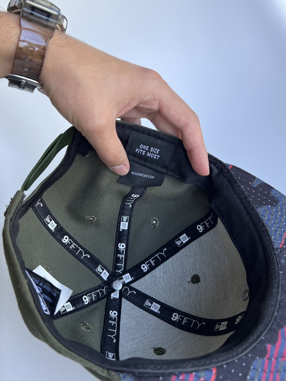 New Era × Oakley Oakley x New Era 9Fifty Snapback Hat Khaki Red 3D Logo Size ONE SIZE - 20 Thumbnail