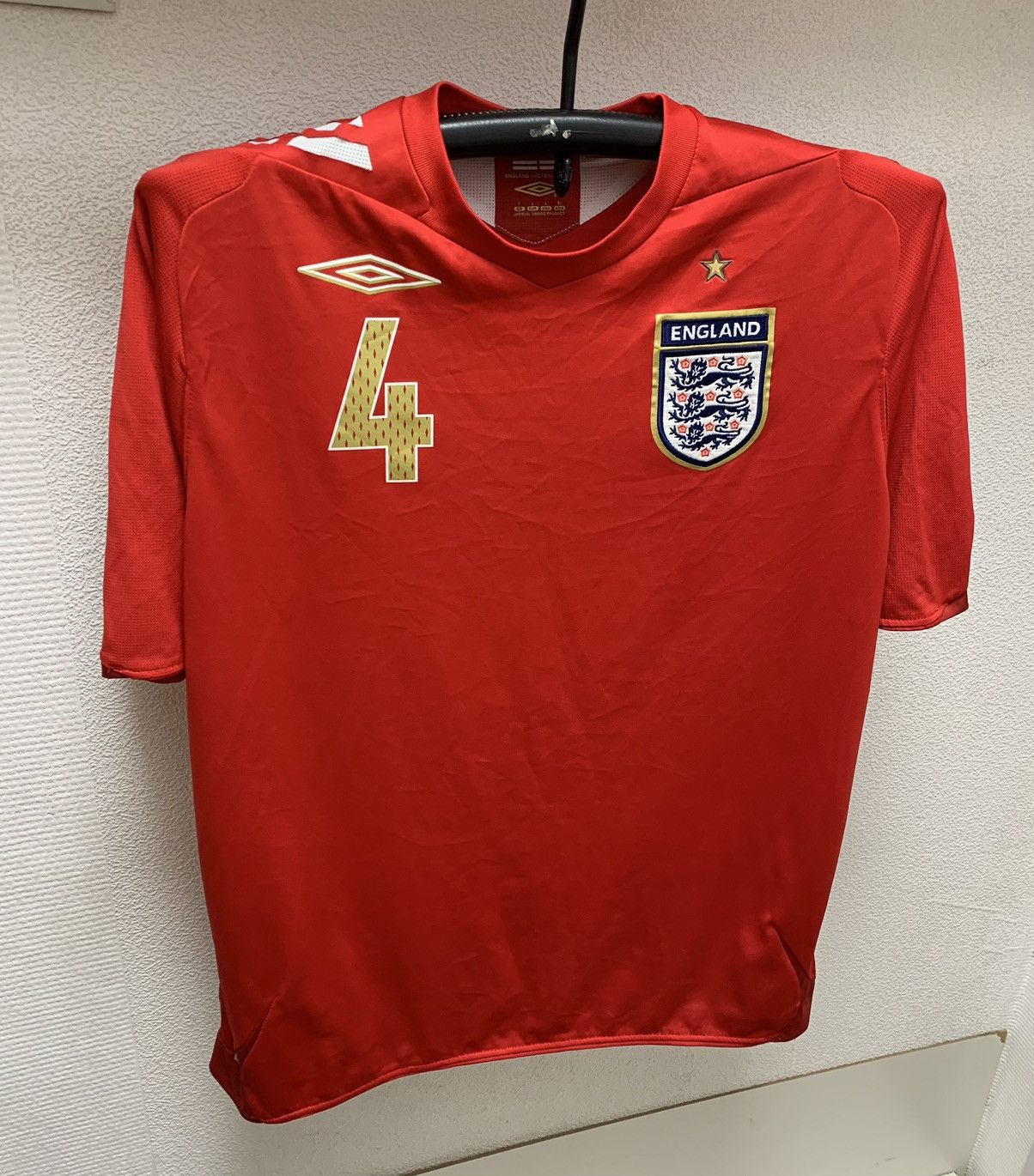 Umbro Gerrard 4 Umbro vintage England soccer jersey L 2000th Size US XL / EU 56 / 4 - 2 Thumbnail