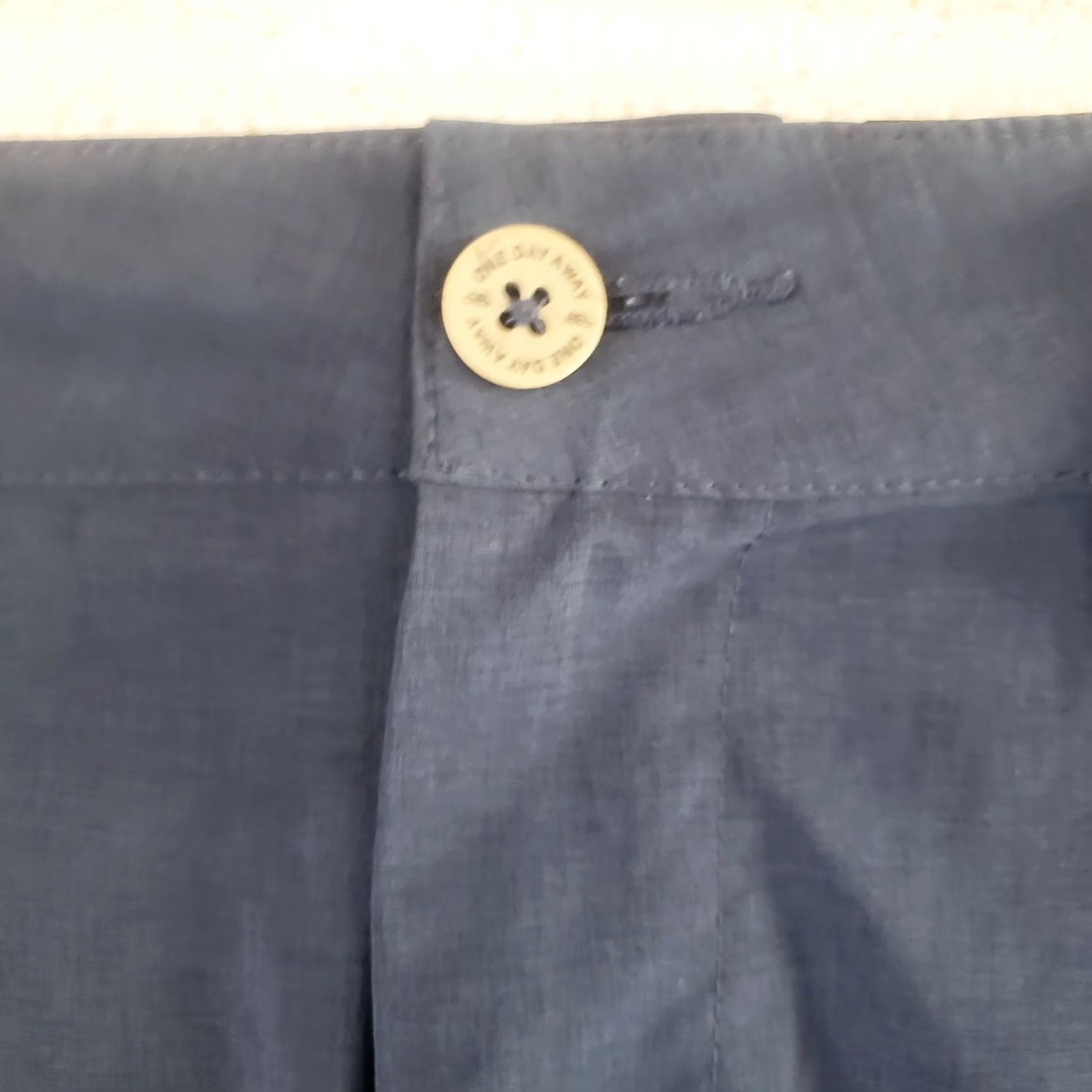 Vintage One Day Away Tech Men's 36x10 Hybrid Shorts Navy Blue Stretch Moisture Wicking Casual Workwear Chino with Pockets Front Zip Size US 36 / EU 52 - 4 Thumbnail