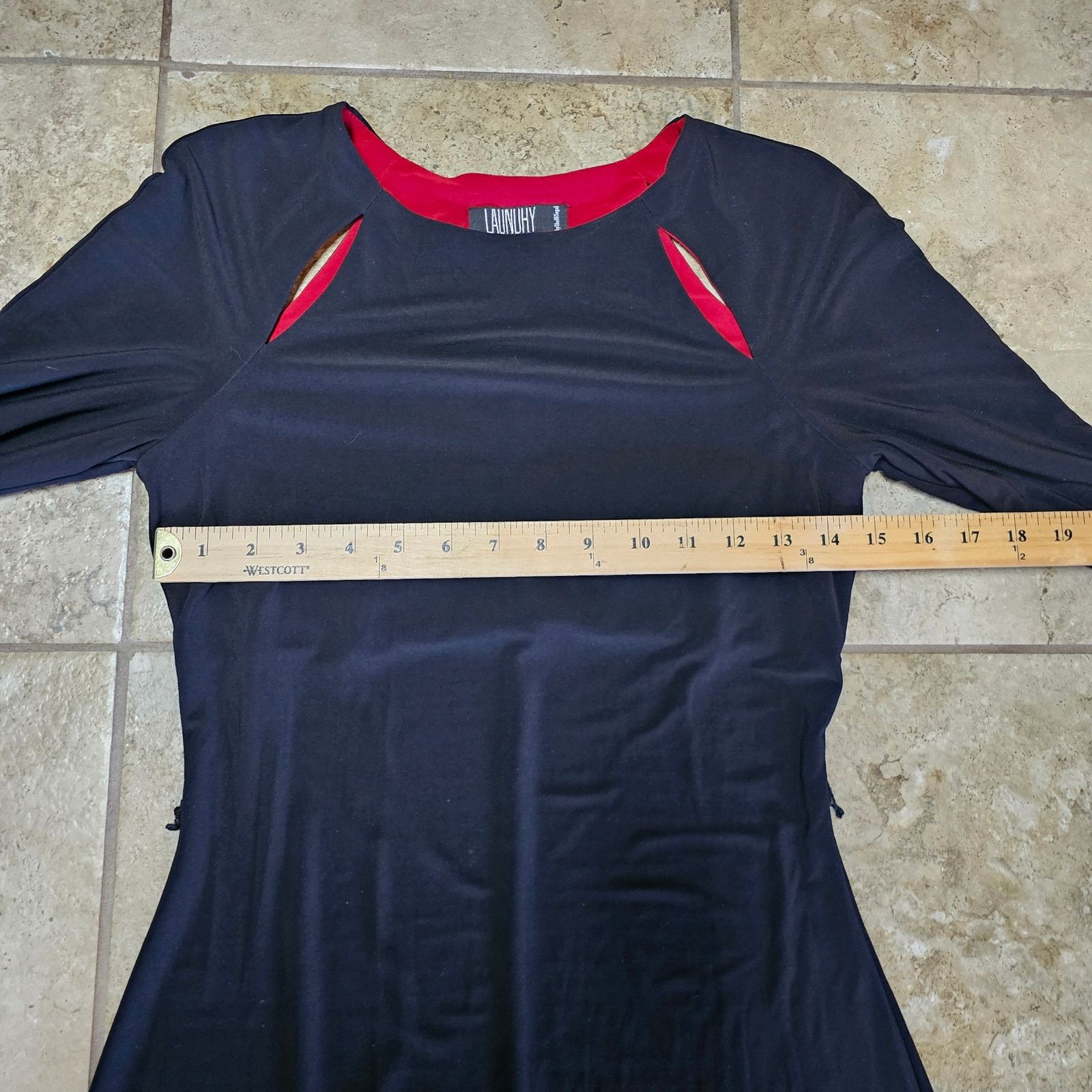Laundry by Shelli Segal Laundry Black Dress Cut-Outs Split Sleeve sz4 - no belt Size S / US 4 / IT 40 - 8 Thumbnail