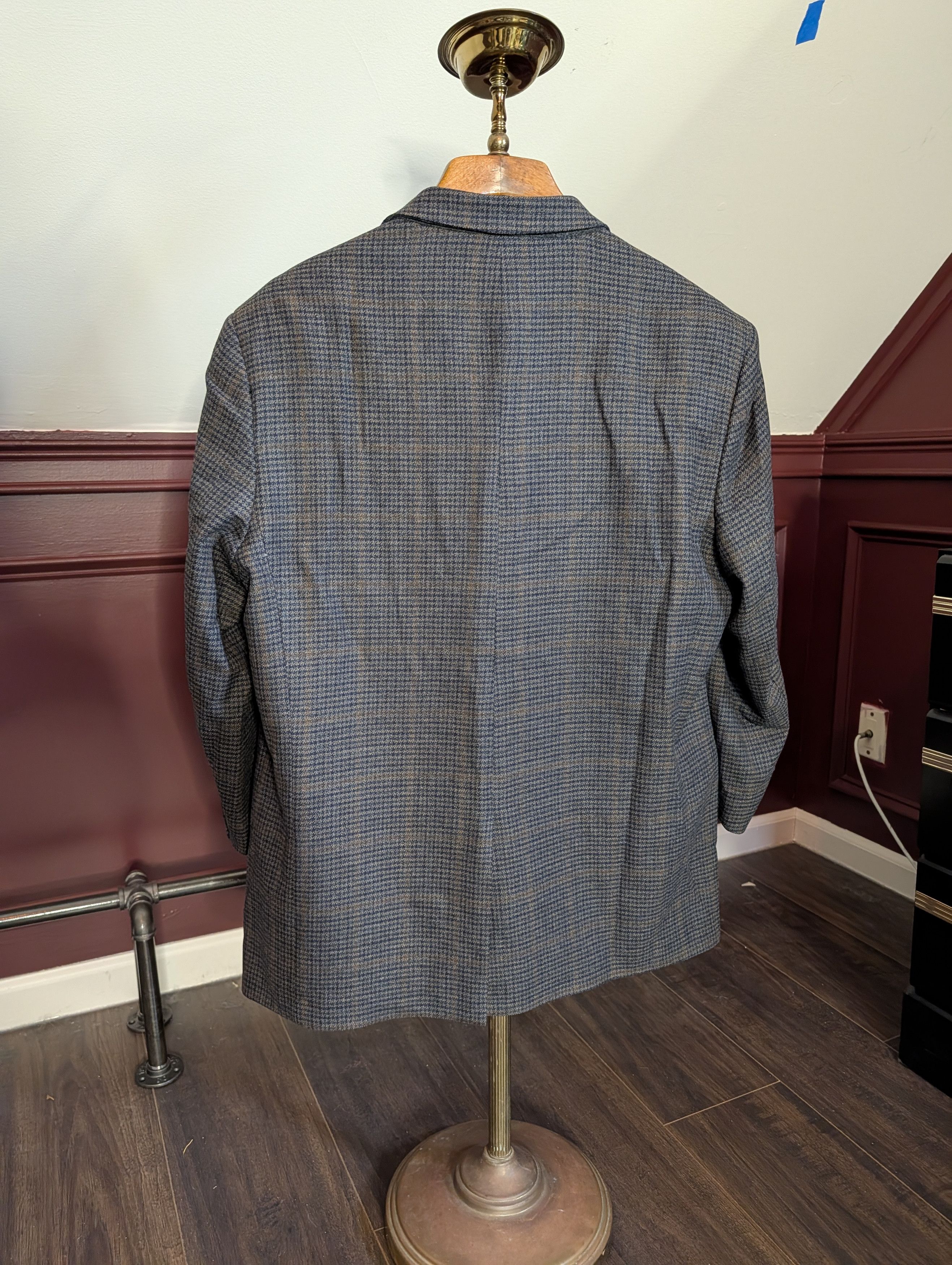 Tallia Tallia di Delfino wool & cashmere Italian plaid knit jacket Size 46S - 7 Thumbnail