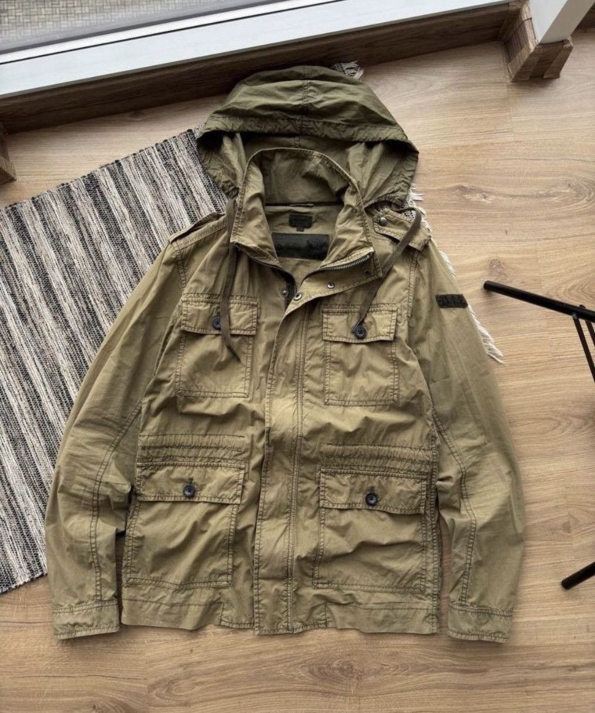 Diesel × Vintage Vintage Diesel 90s Distressed cargo multi pocket jacket Size US M / EU 48-50 / 2 - 7 Thumbnail