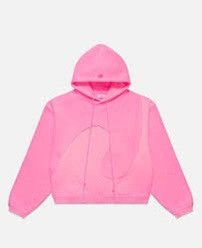 ERL ERL 'Swirl' Pink Hoodie with Tone on Tone Detail in Cotton Size US L / EU 52-54 / 3 - 1 Thumbnail