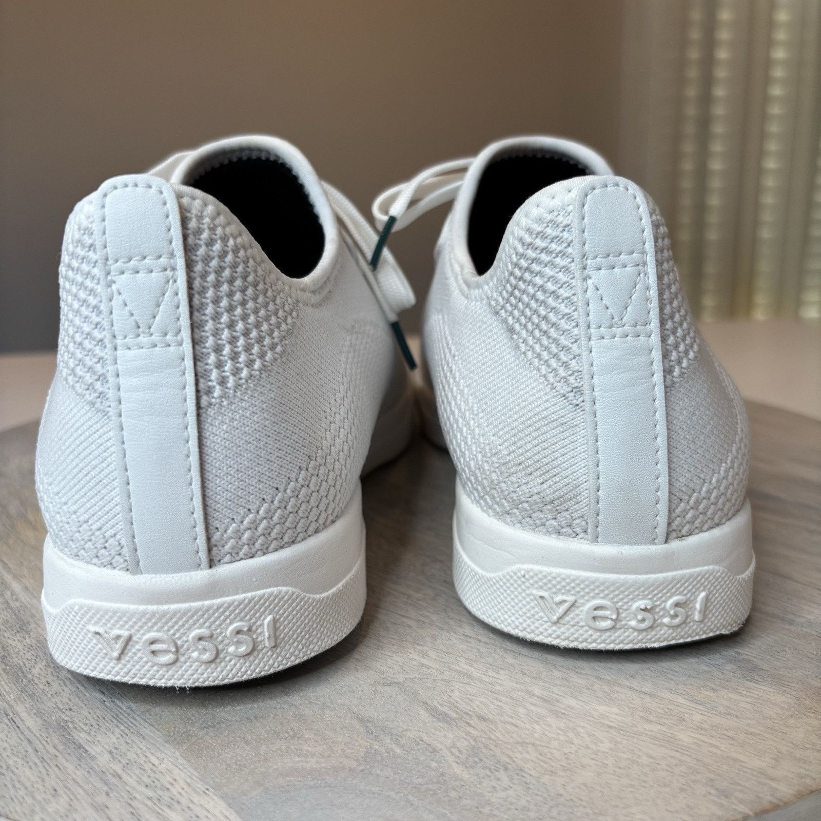 Vessi Vessi Weekend Unisex White Knit Sneakers Men's Sz 8 Wmn's 9 Size US 8 / EU 41 - 7 Thumbnail
