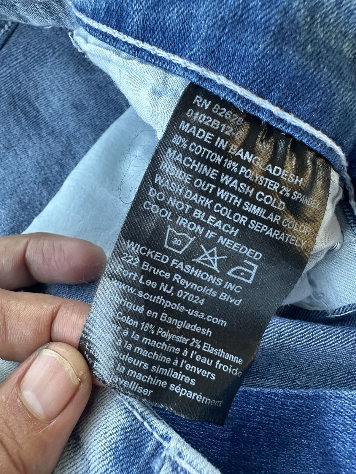 Southpole Flex Acid Washed Slim Denim D289