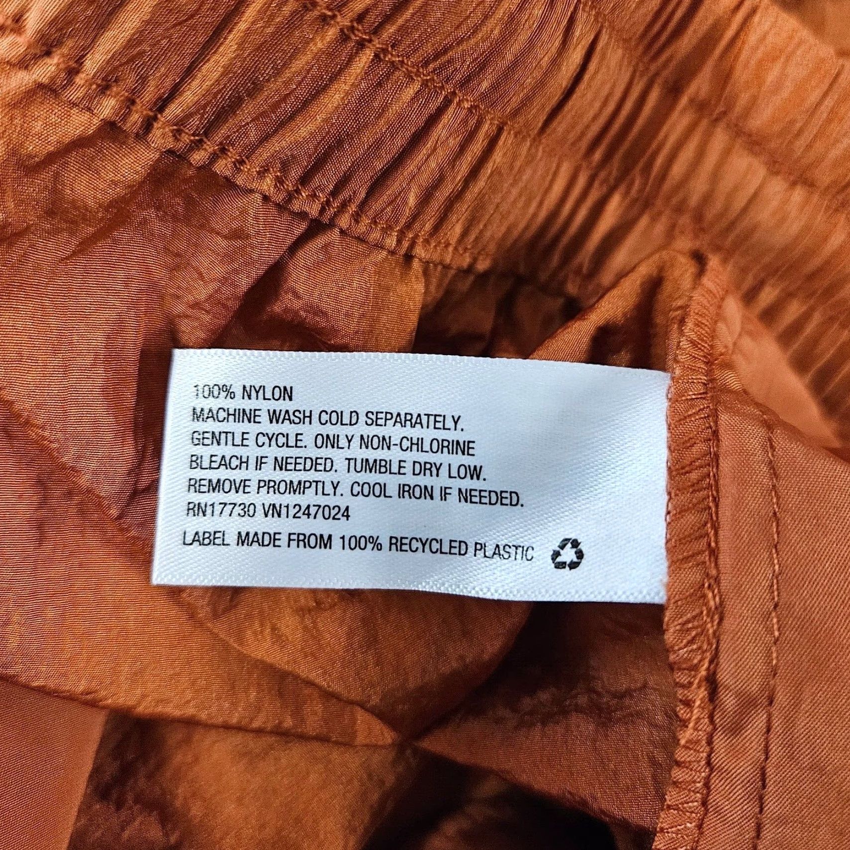 Vintage Future Collective Womens Shorts 2X Solid Orange Drawstring Nylon Pull On Size 40" / US 18 - 3 Thumbnail