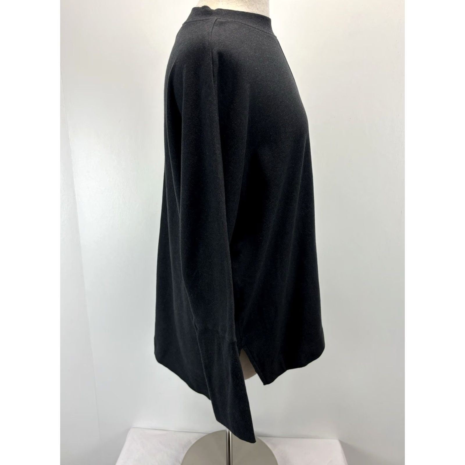 Vintage Pact Sweater Womens M/L Gray Organic Cotton Boxy Relaxed Knit Pullover Casual Travel Bohemian Beach Size M / US 6-8 / IT 42-44 - 4 Thumbnail