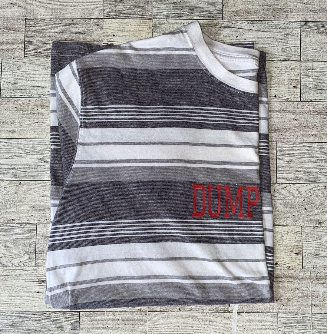 Vintage Vintage Y2K Style, Dump Him, Upcycled Oversized, Striped Tee Size L / US 10 / IT 46 - 4 Thumbnail