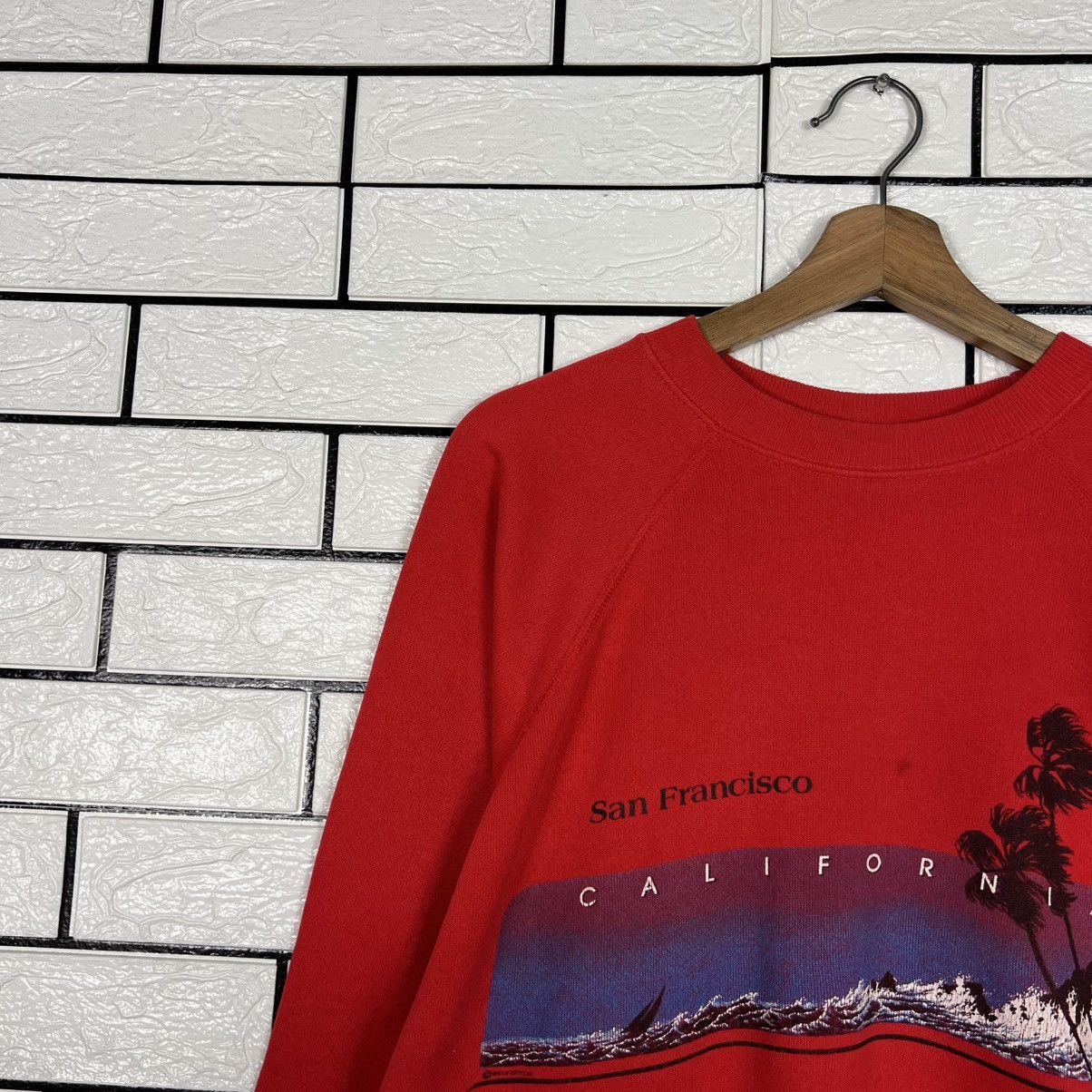 Hanes Vintage 80’s Hanes San Francisco Beach Sweatshirt #4008-C182 Size US XL / EU 56 / 4 - 4 Thumbnail