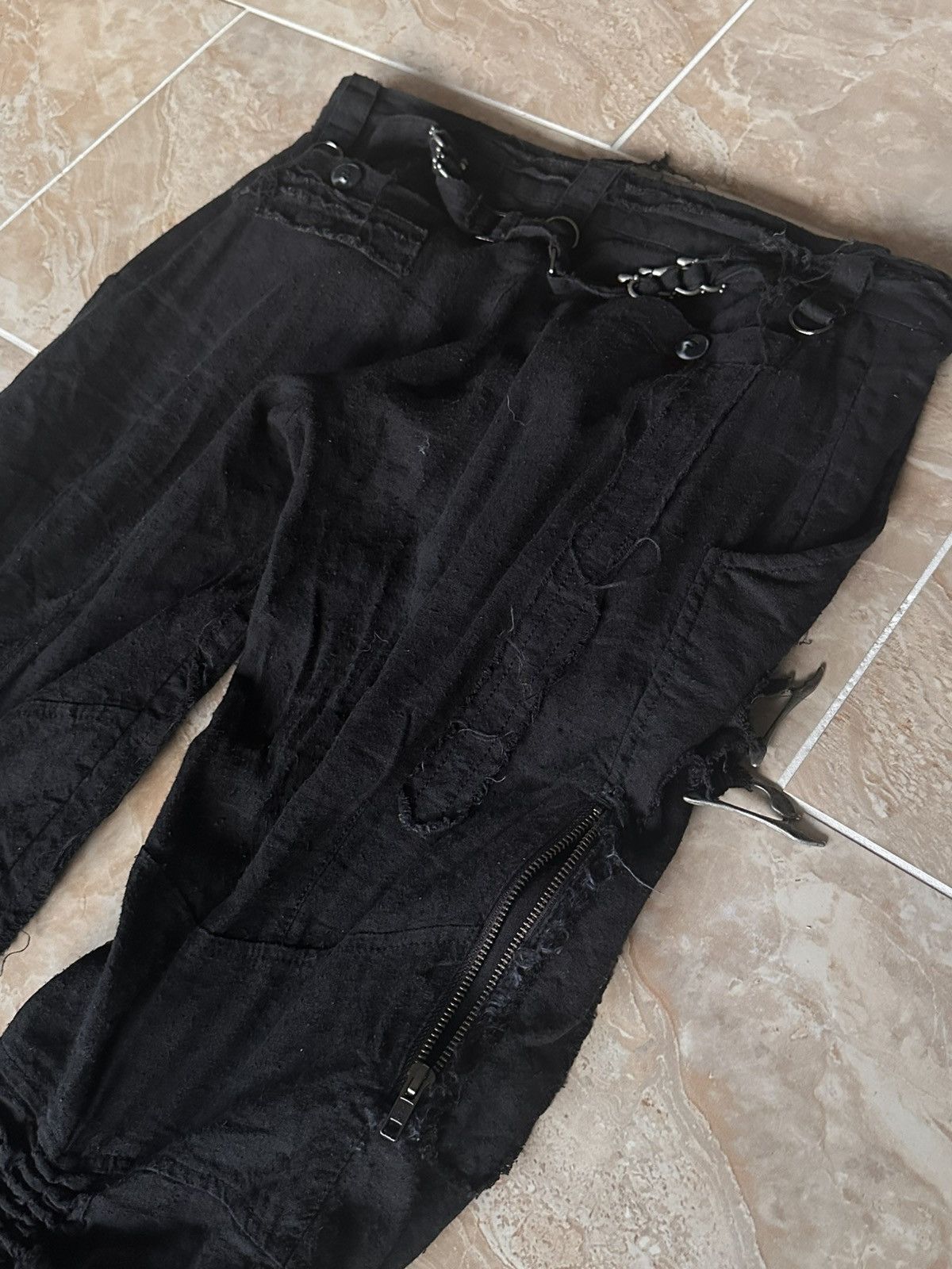 Hyein Seo Hyein Seo Black Patchwork Pants Size US 30 / EU 46 - 9 Thumbnail