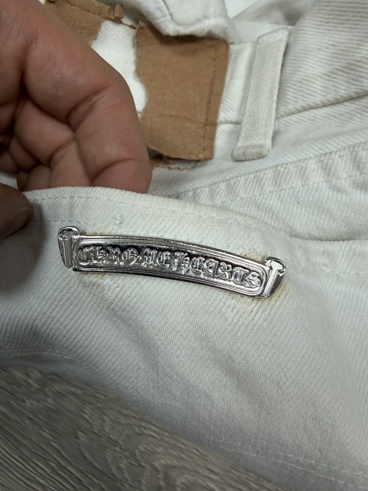 Chrome Hearts Chrome Hearts White Cheetah Patch Jeans Size US 33 - 9 Thumbnail