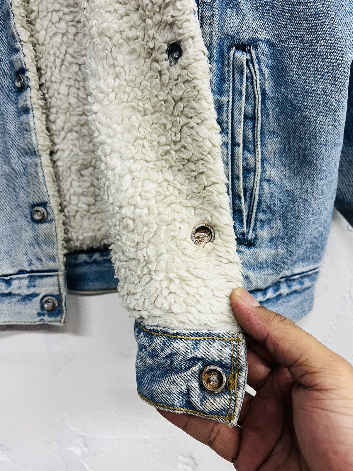 Levi's × Levi's Vintage Clothing × Vintage Vintage 80s Levis Sherpa Lined Trucker Jacket Size US M / EU 48-50 / 2 - 9 Thumbnail