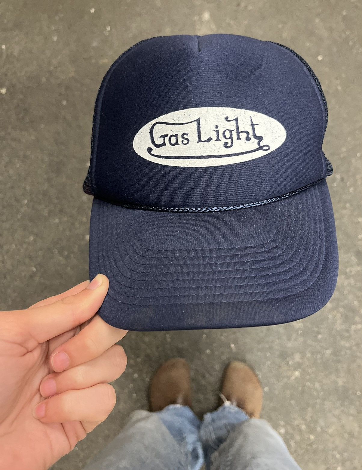 Vintage Y2k funny parody gas light trucker hat vintage streetwear Size ONE SIZE - 1 Thumbnail